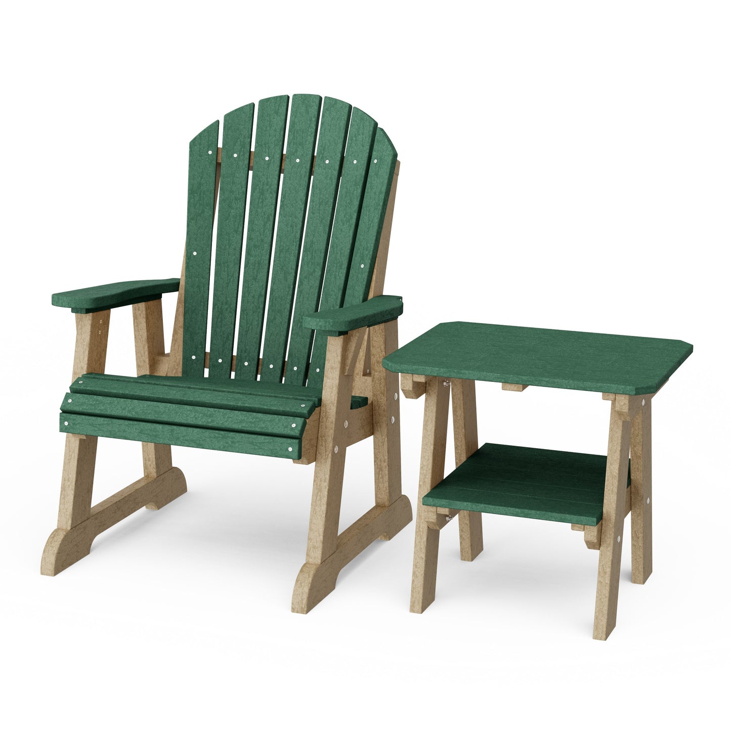 Heritage Casual Porch Adirondack Chair with Side Table