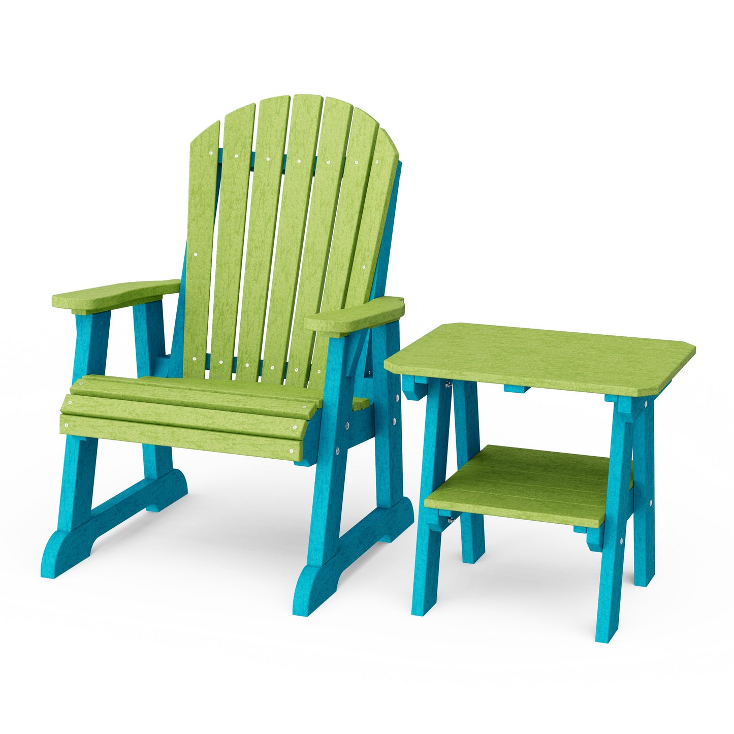 Heritage Casual Porch Adirondack Chair with Side Table