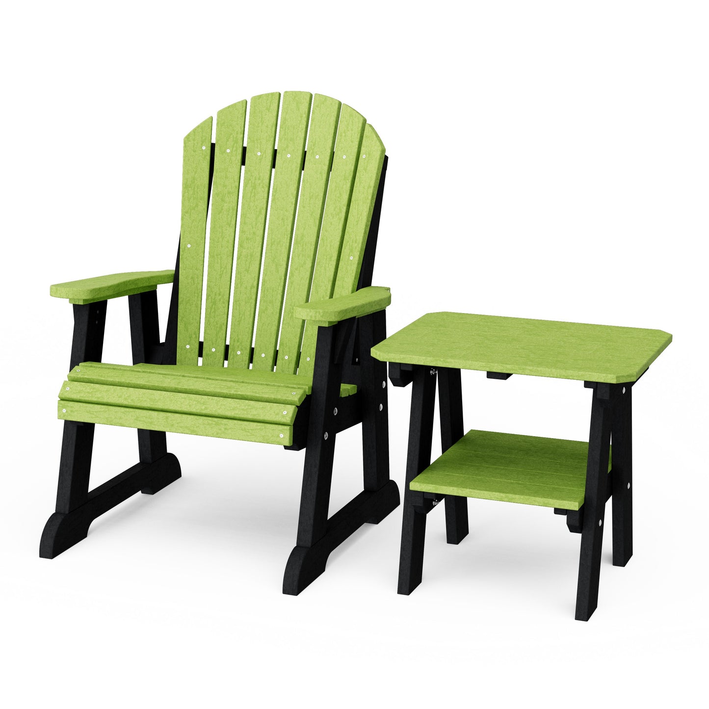Heritage Casual Porch Adirondack Chair with Side Table