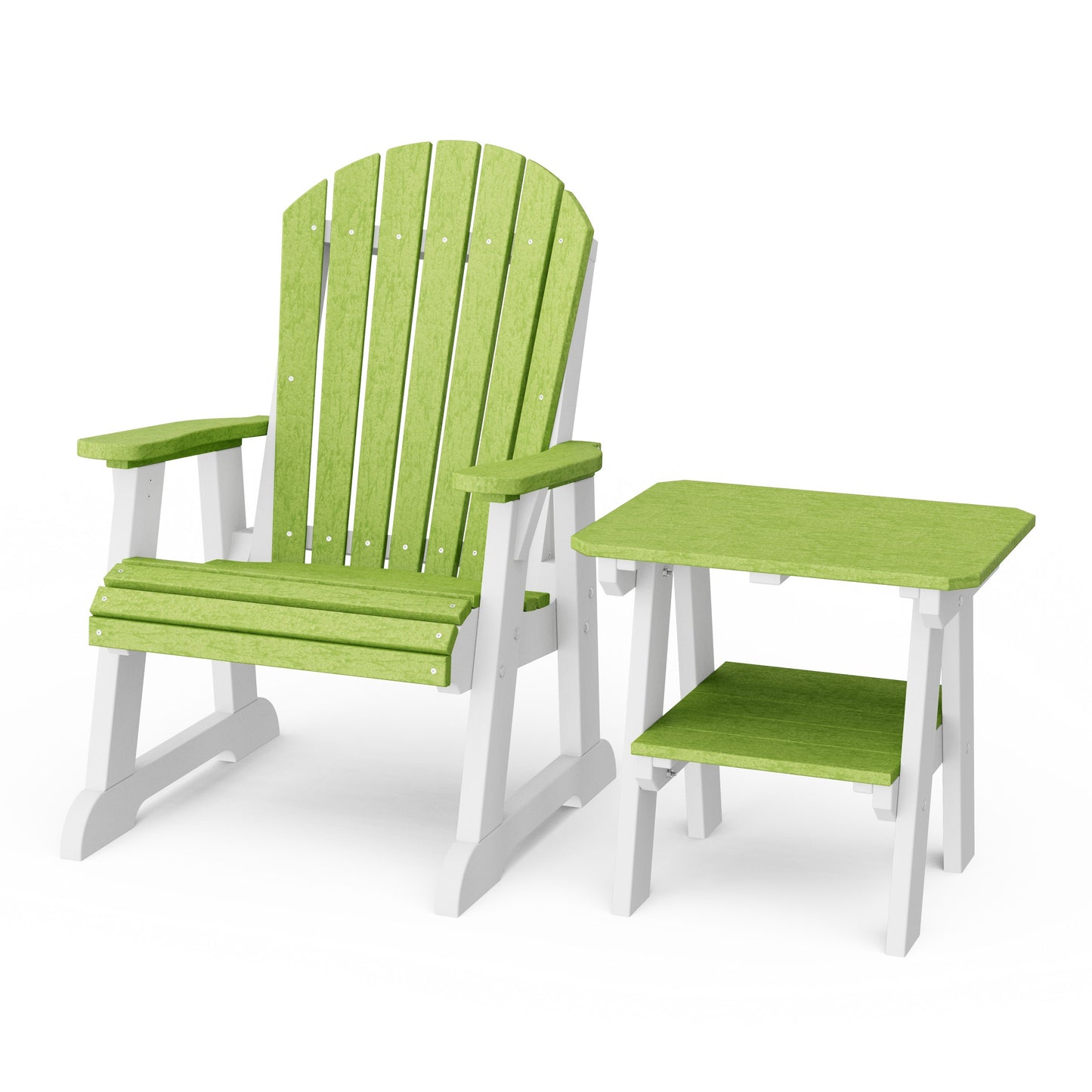 Heritage Casual Porch Adirondack Chair with Side Table