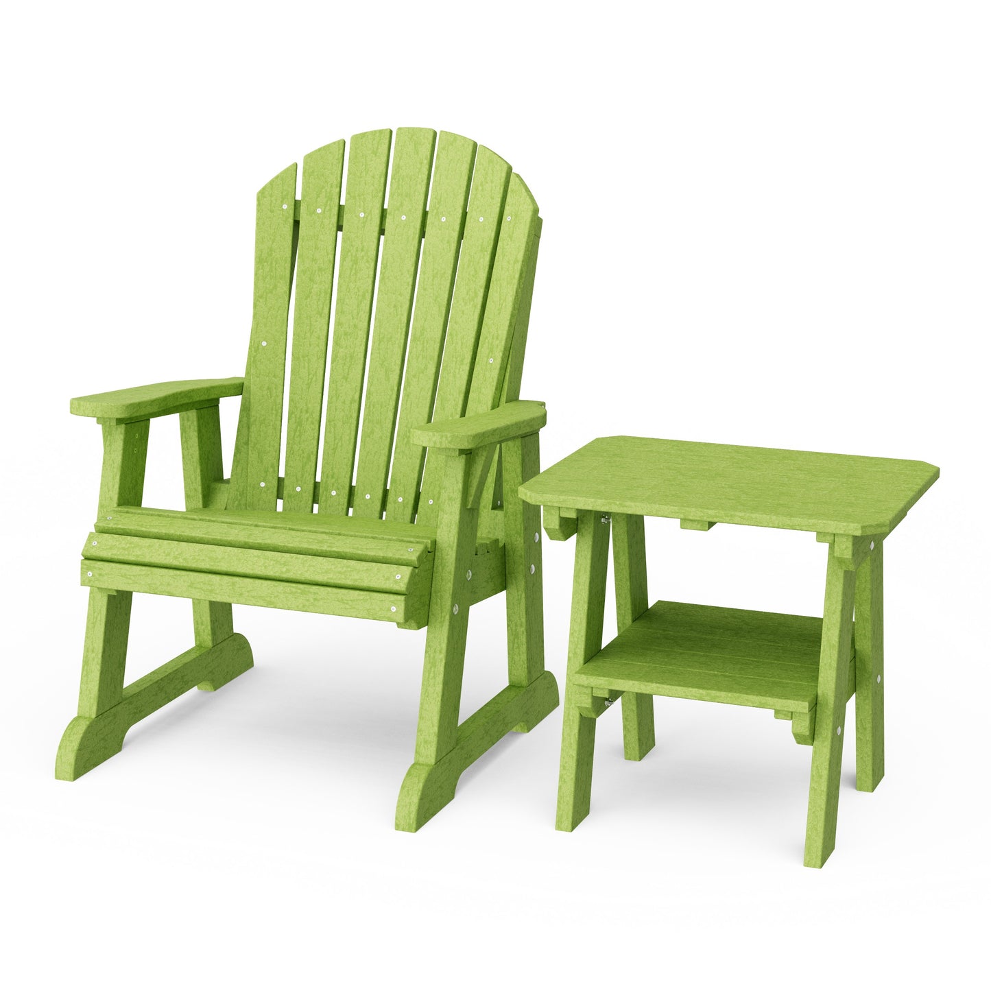 Heritage Casual Porch Adirondack Chair with Side Table