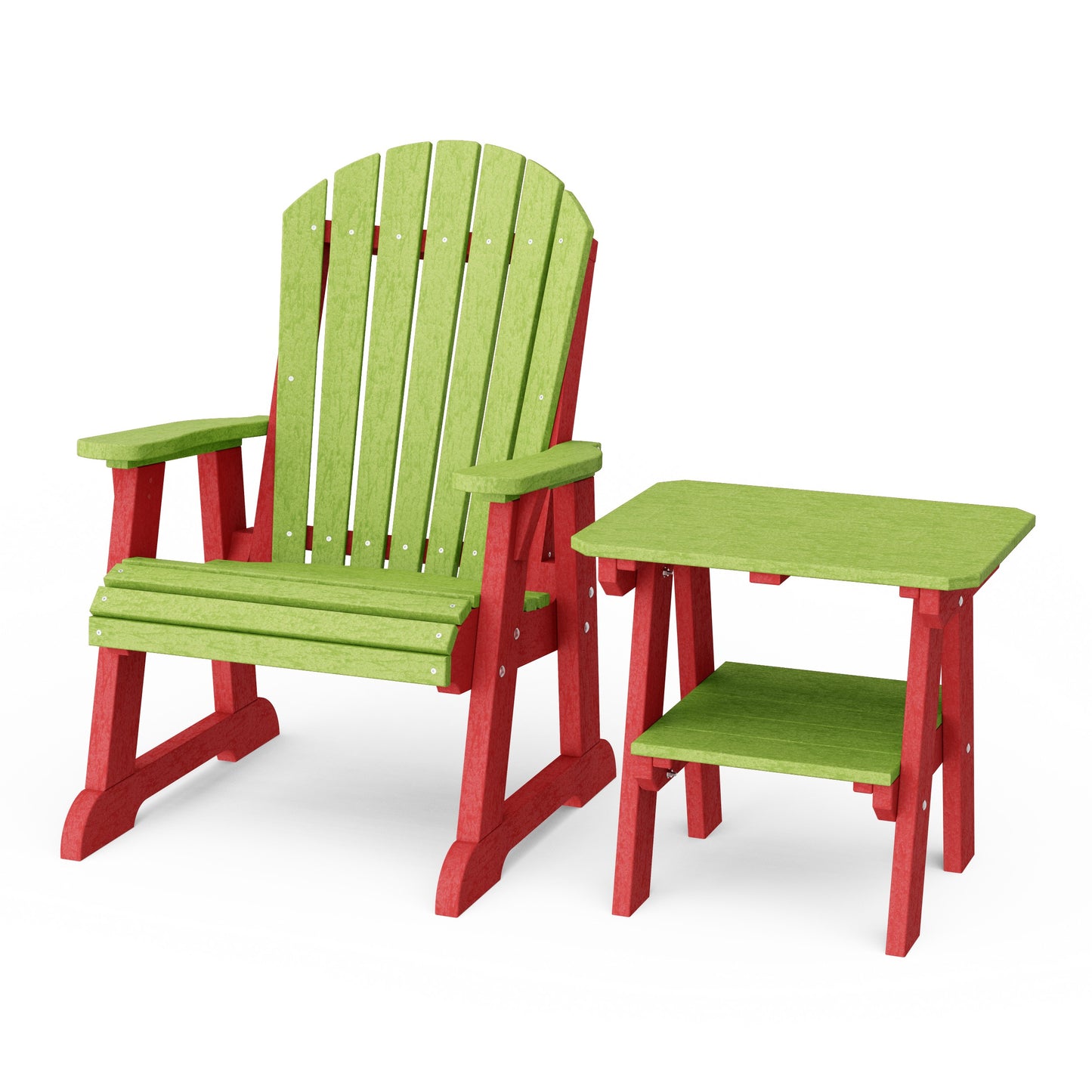 Heritage Casual Porch Adirondack Chair with Side Table