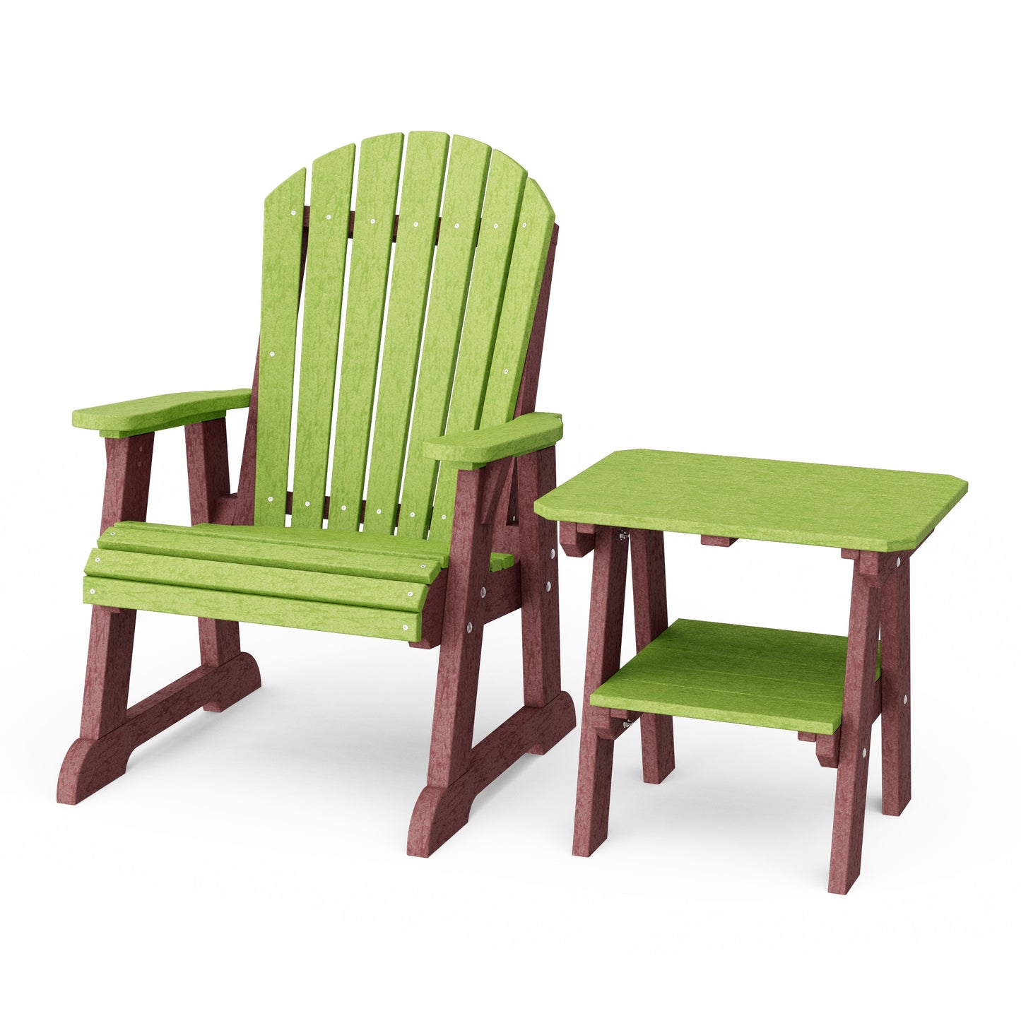 Heritage Casual Porch Adirondack Chair with Side Table