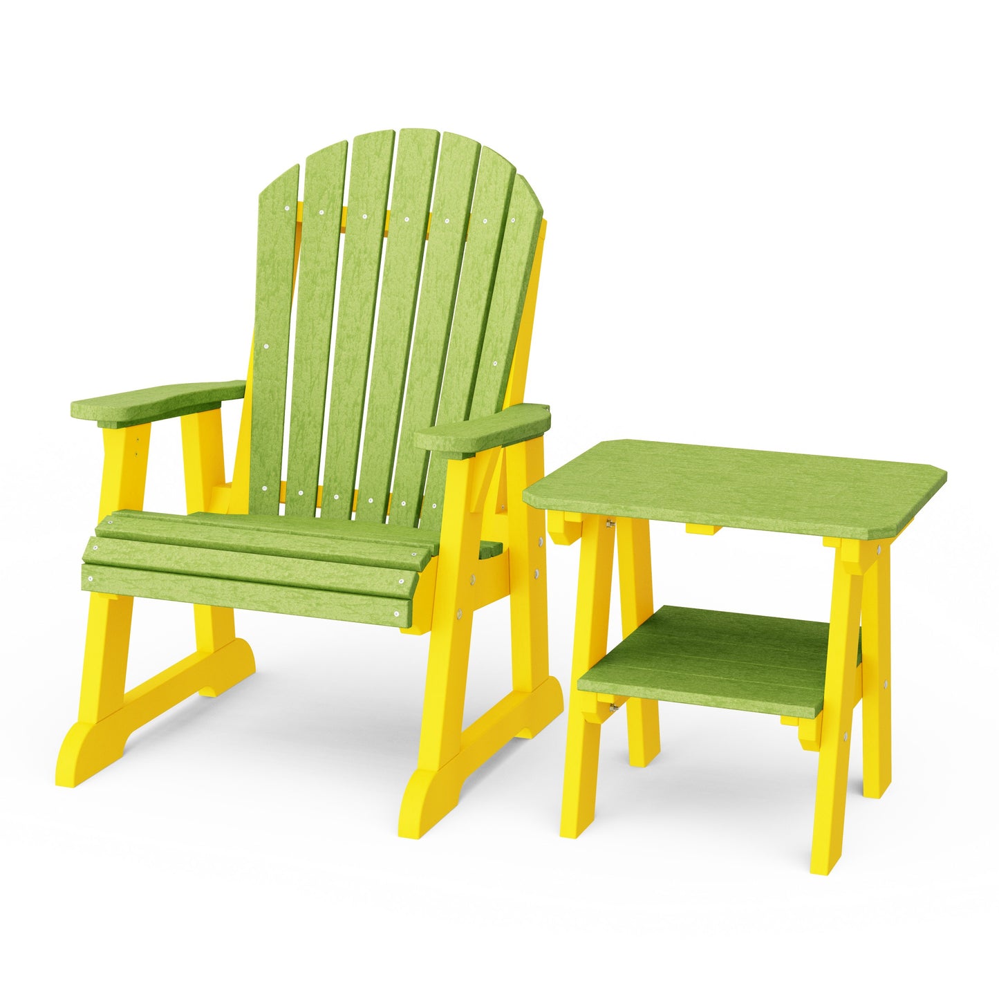Heritage Casual Porch Adirondack Chair with Side Table