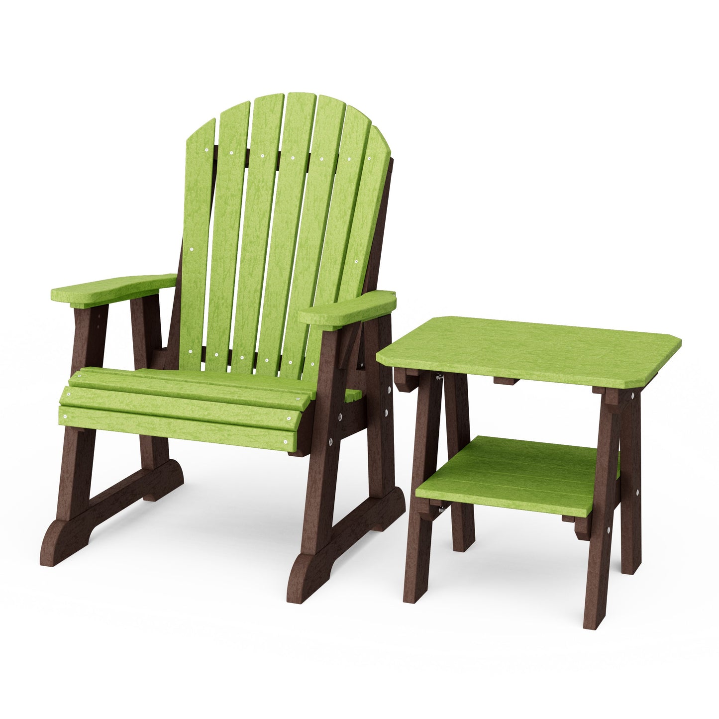 Heritage Casual Porch Adirondack Chair with Side Table