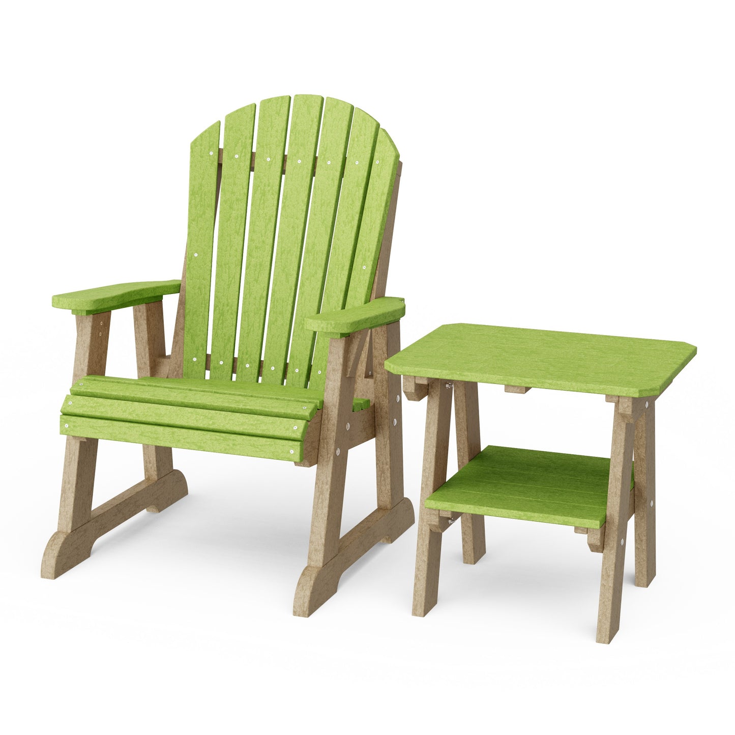 Heritage Casual Porch Adirondack Chair with Side Table