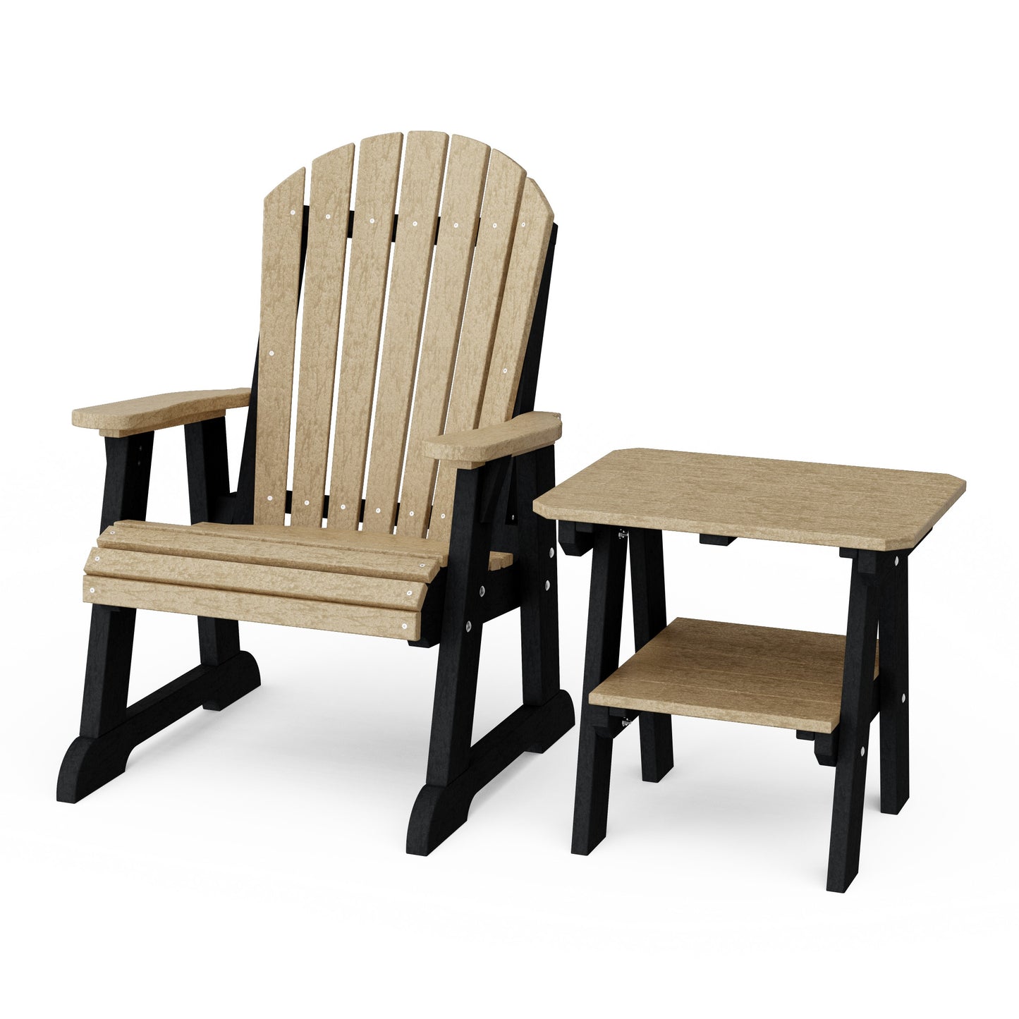 Heritage Casual Porch Adirondack Chair with Side Table