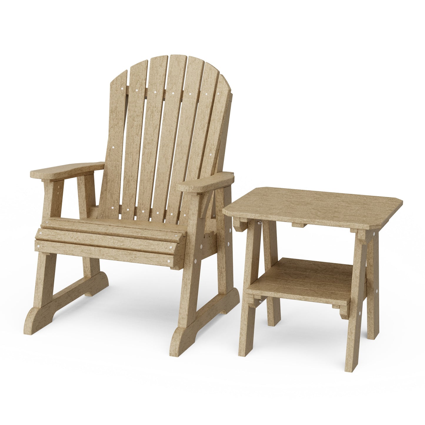 Heritage Casual Porch Adirondack Chair with Side Table