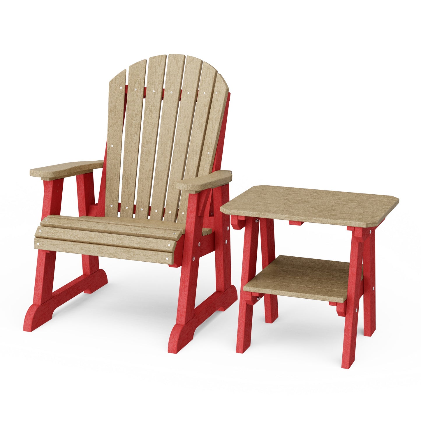 Heritage Casual Porch Adirondack Chair with Side Table