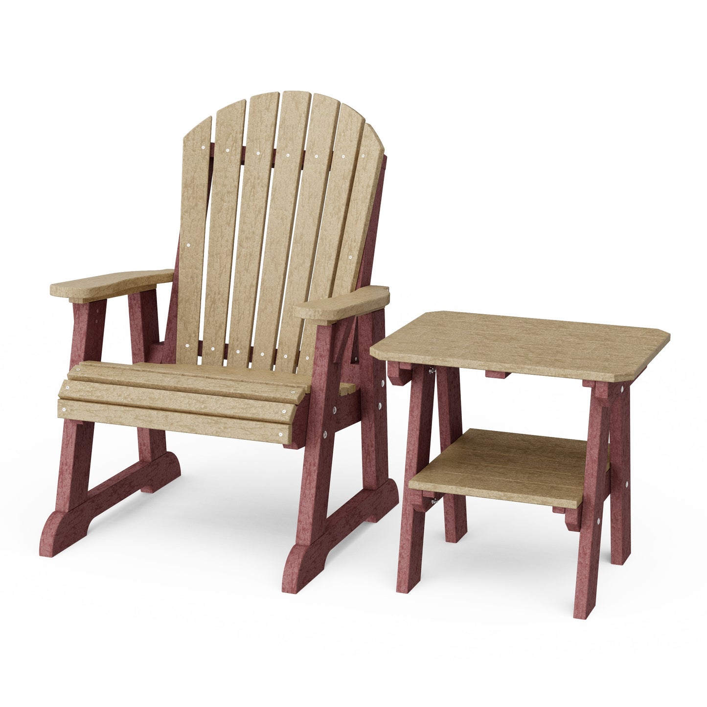 Heritage Casual Porch Adirondack Chair with Side Table