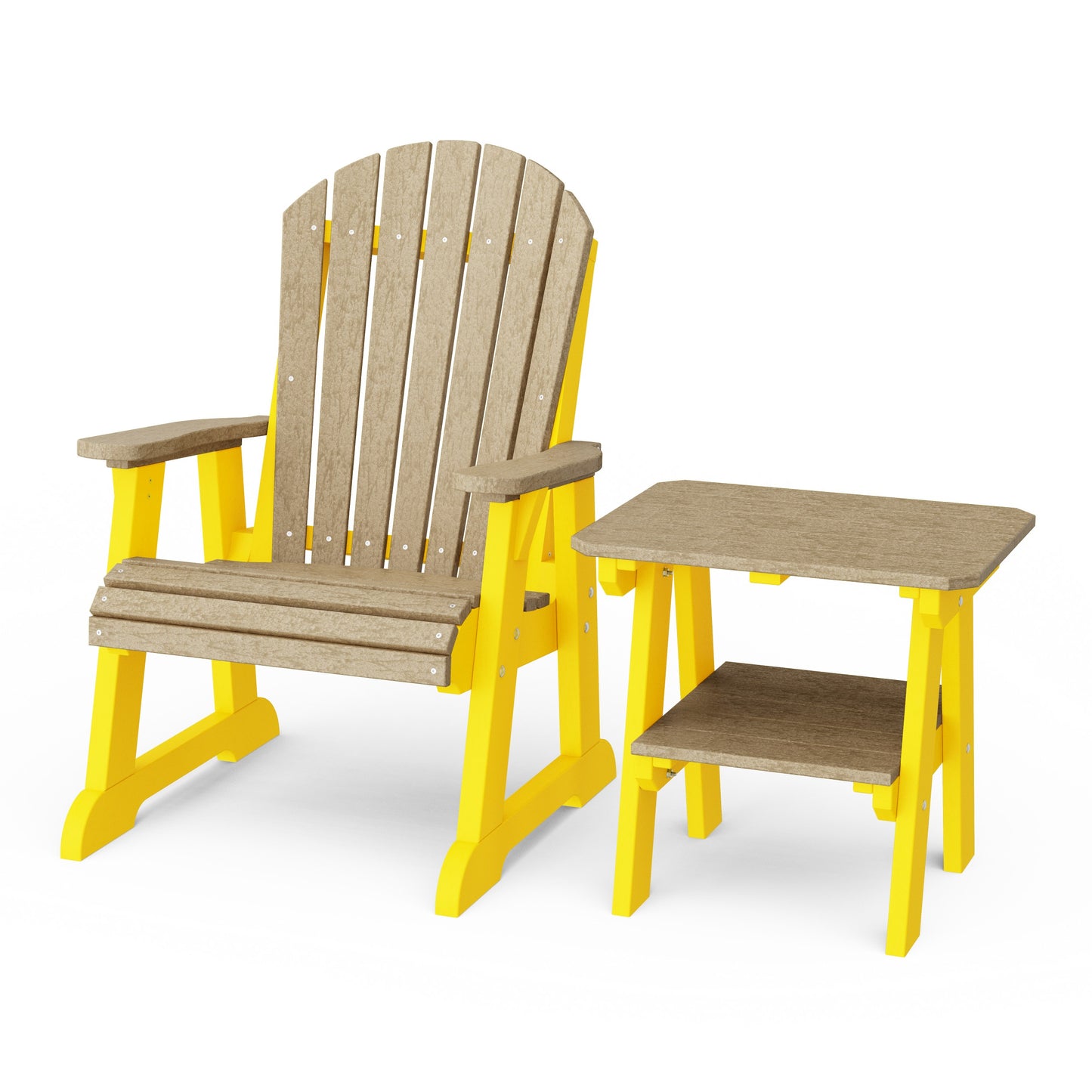 Heritage Casual Porch Adirondack Chair with Side Table