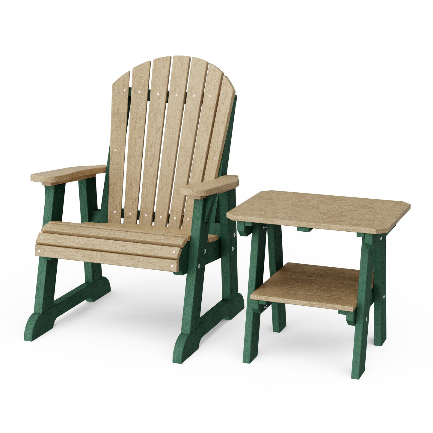 Heritage Casual Porch Adirondack Chair with Side Table