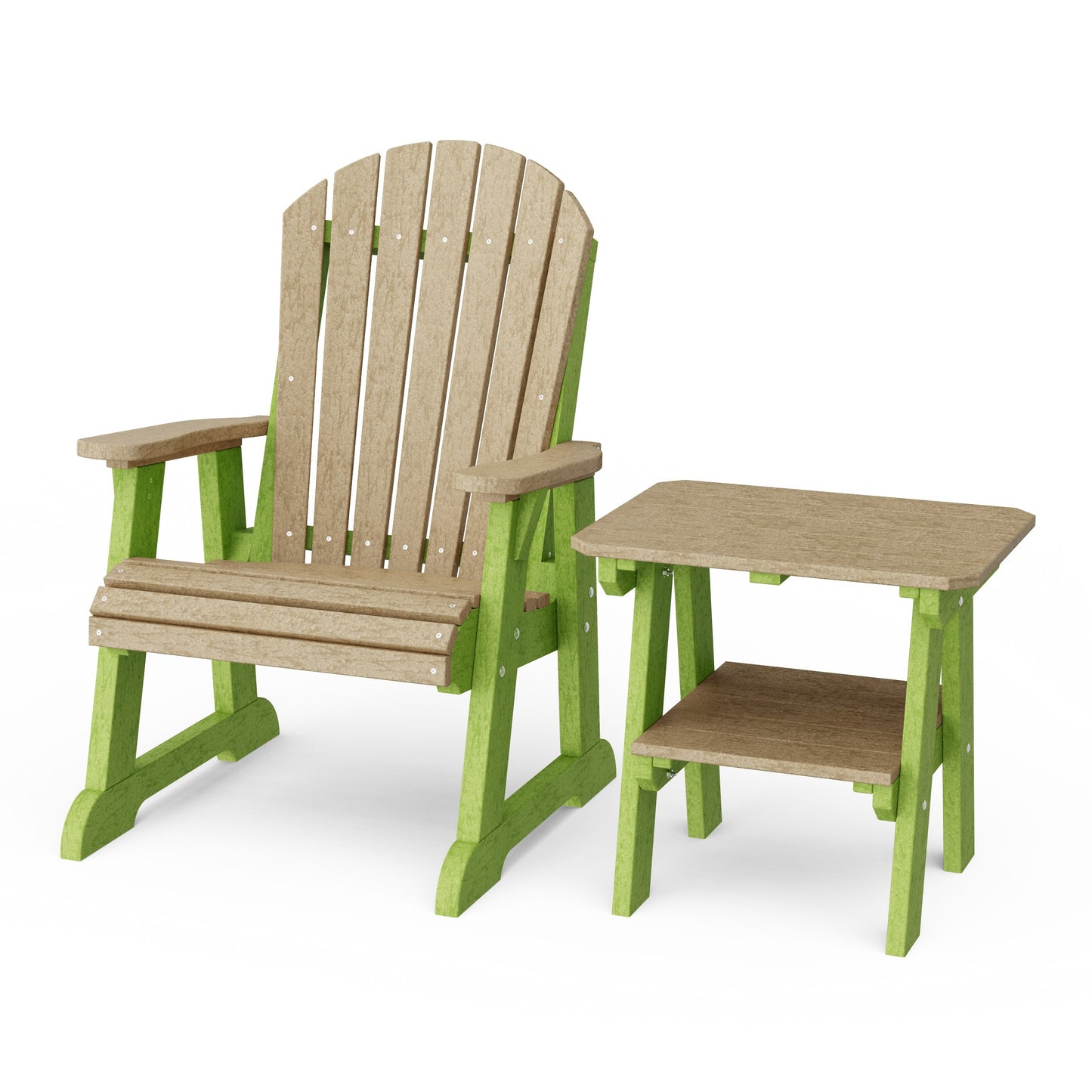 Heritage Casual Porch Adirondack Chair with Side Table