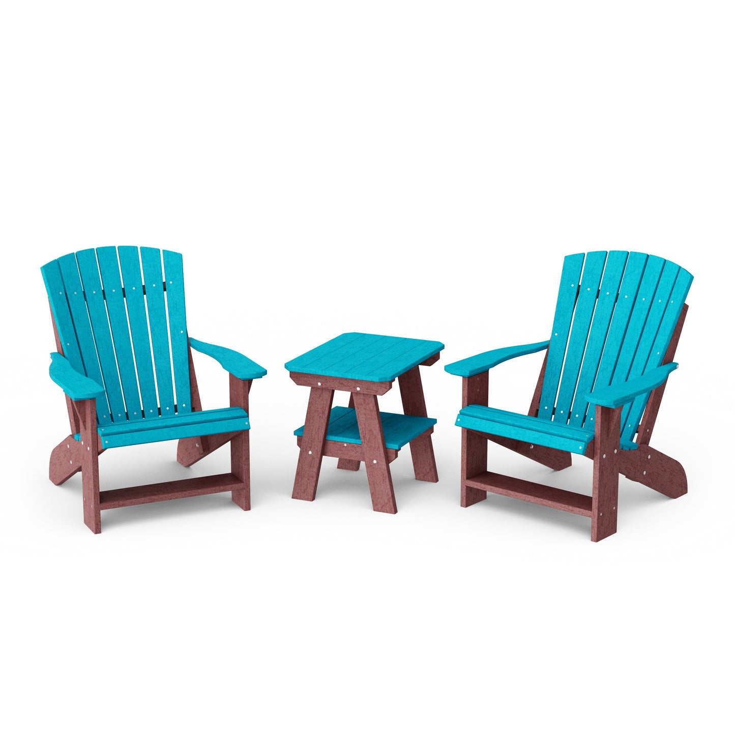 Heritage 3-Piece Adirondack Chair Set with Side Table