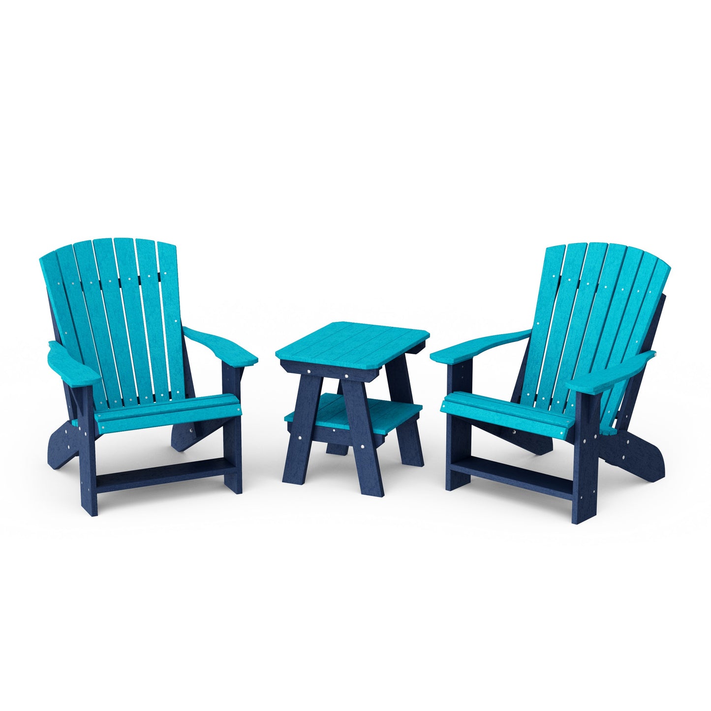 Heritage 3-Piece Adirondack Chair Set with Side Table