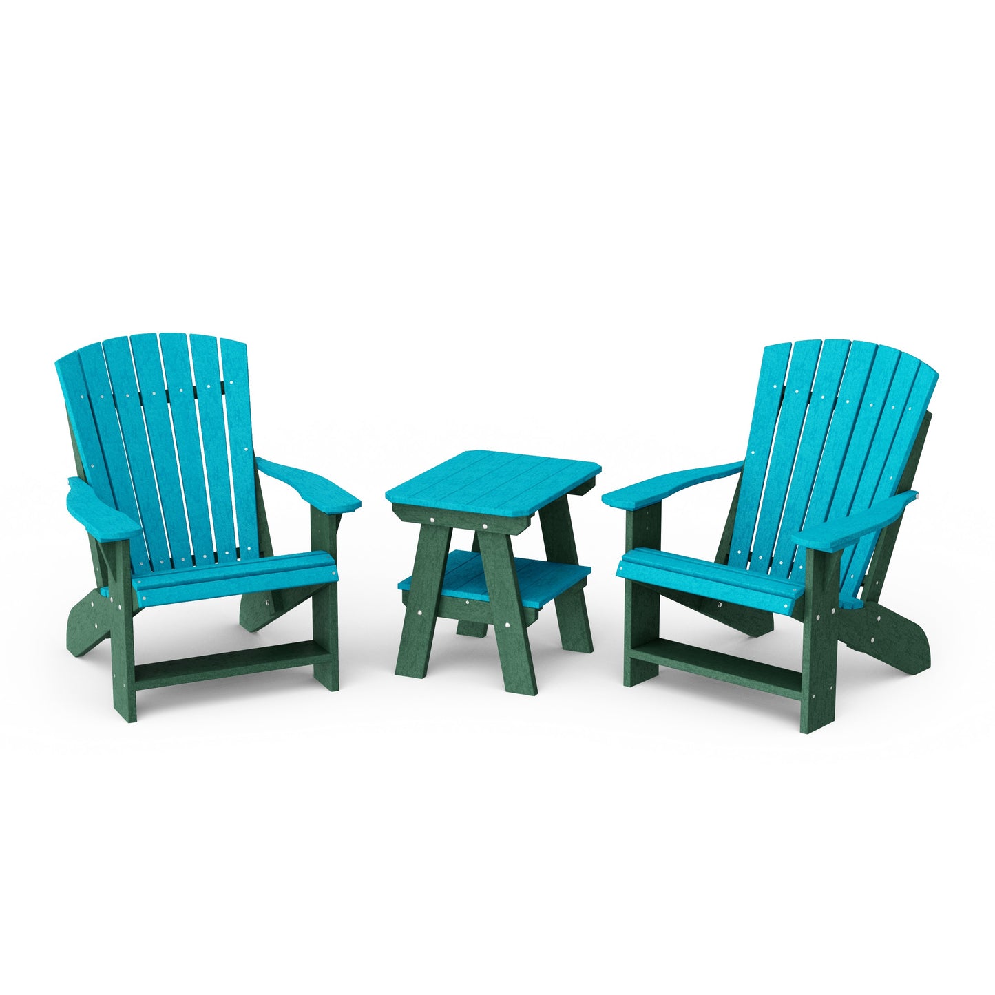 Heritage 3-Piece Adirondack Chair Set with Side Table