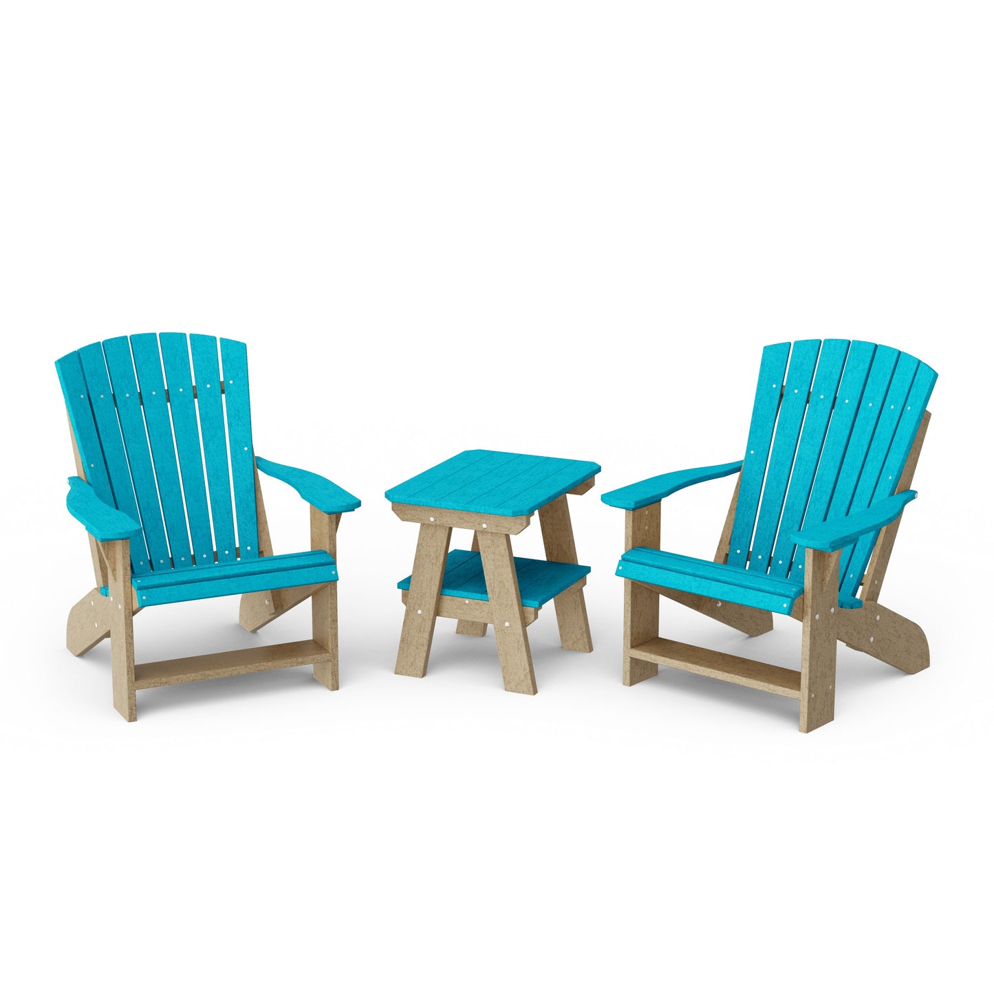 Heritage 3-Piece Adirondack Chair Set with Side Table