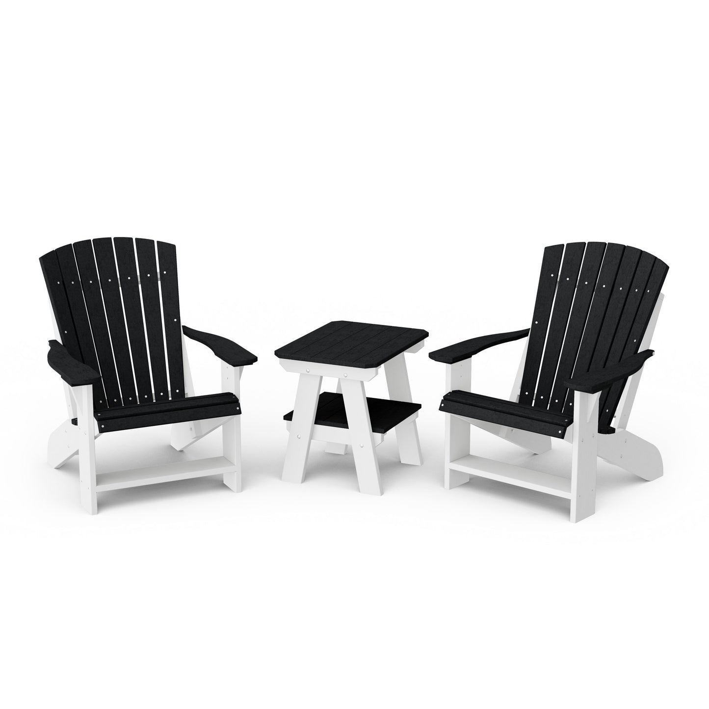 Heritage 3-Piece Adirondack Chair Set with Side Table