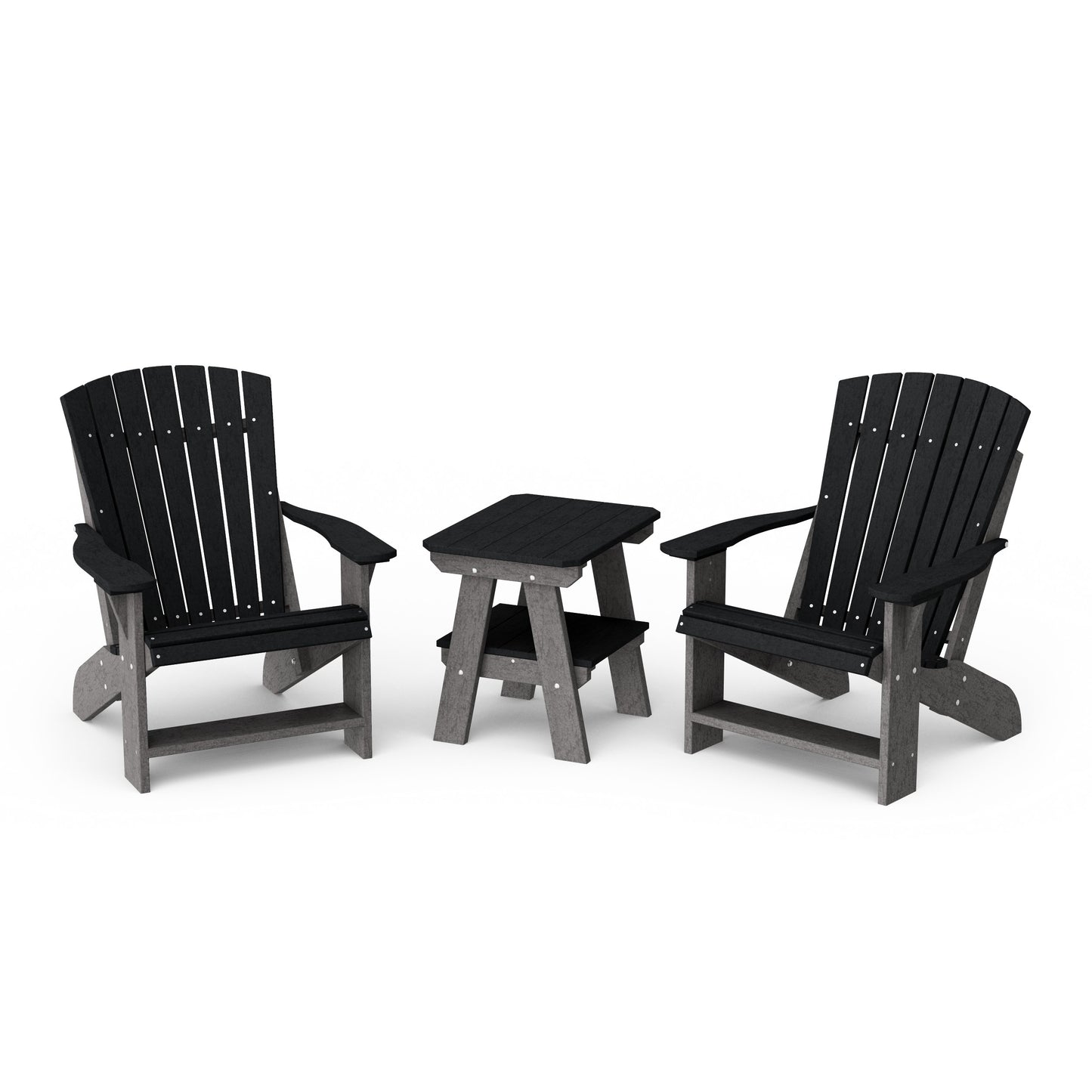 Heritage 3-Piece Adirondack Chair Set with Side Table