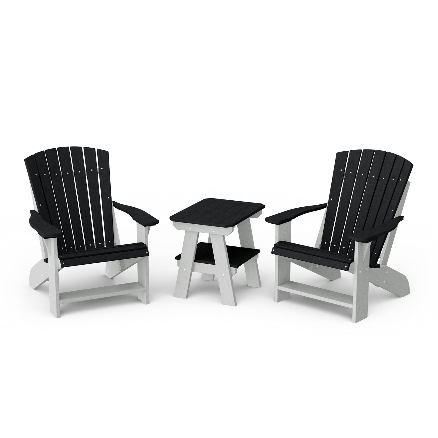 Heritage 3-Piece Adirondack Chair Set with Side Table