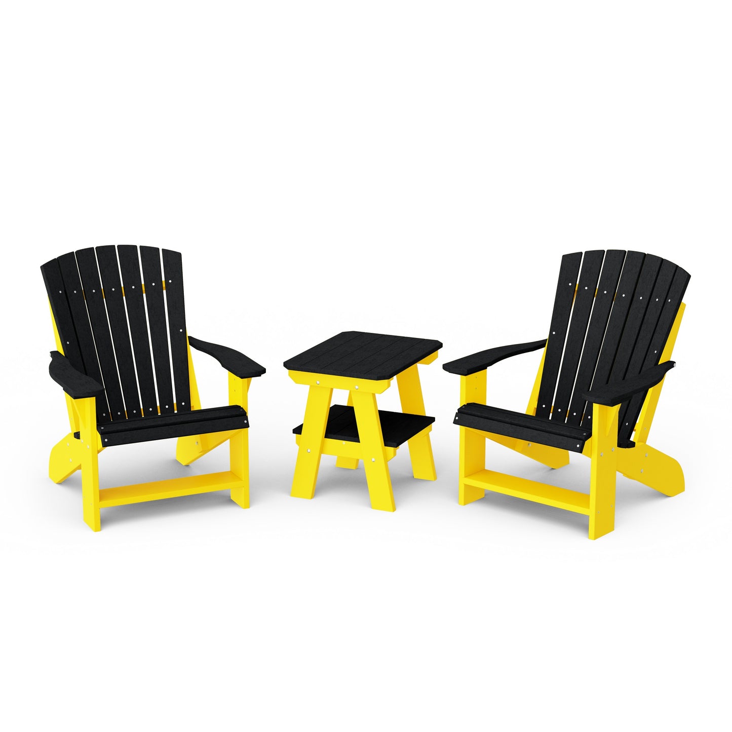 Heritage 3-Piece Adirondack Chair Set with Side Table