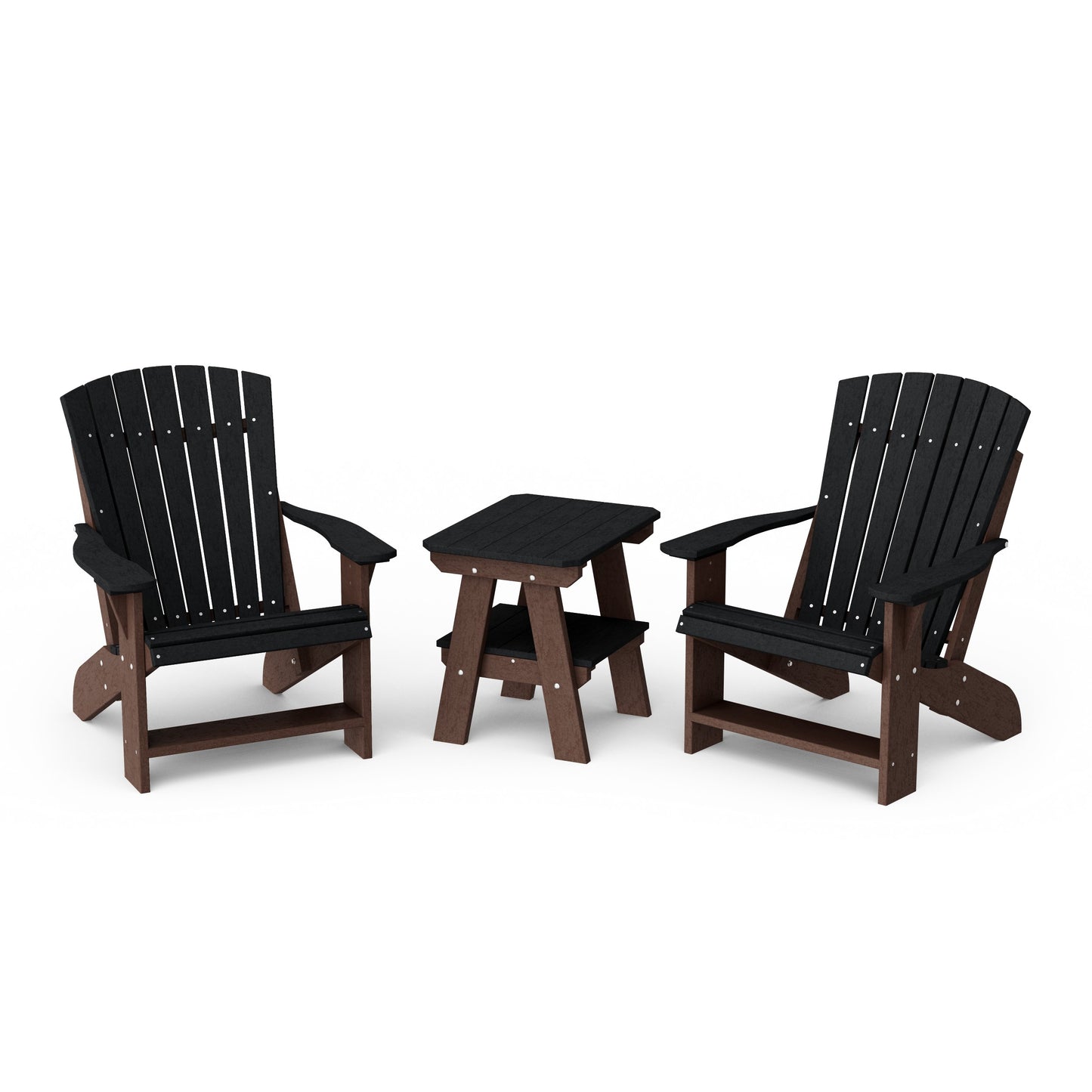 Heritage 3-Piece Adirondack Chair Set with Side Table