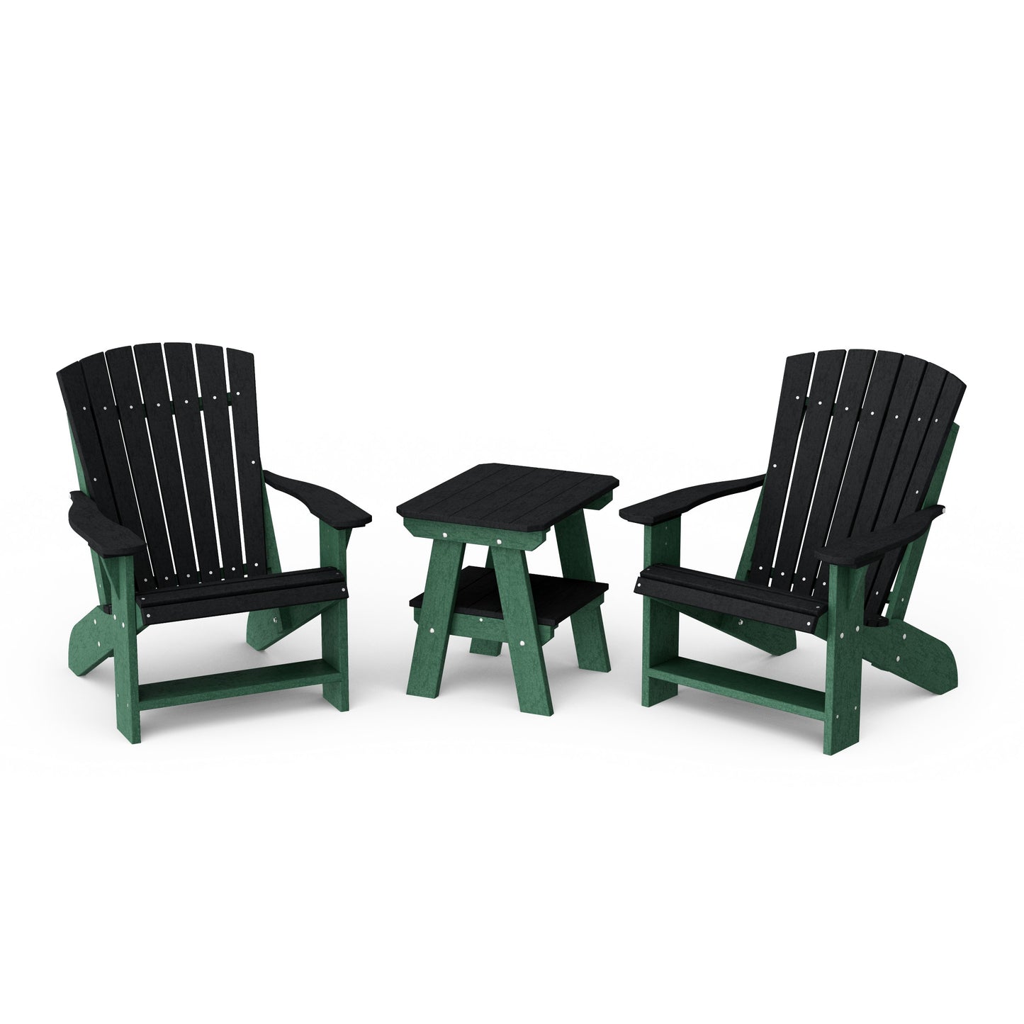 Heritage 3-Piece Adirondack Chair Set with Side Table