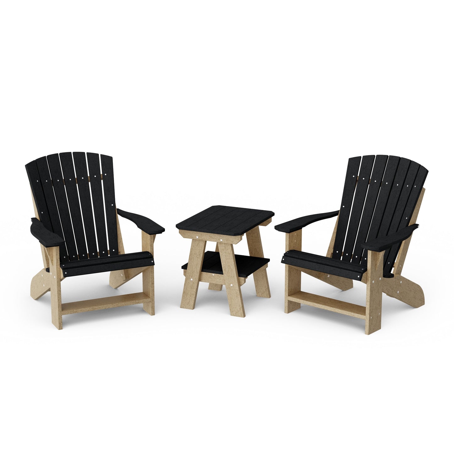 Heritage 3-Piece Adirondack Chair Set with Side Table