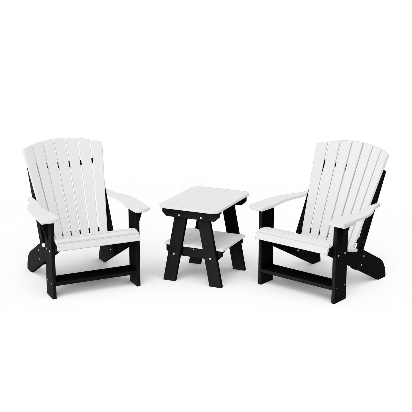 Heritage 3-Piece Adirondack Chair Set with Side Table