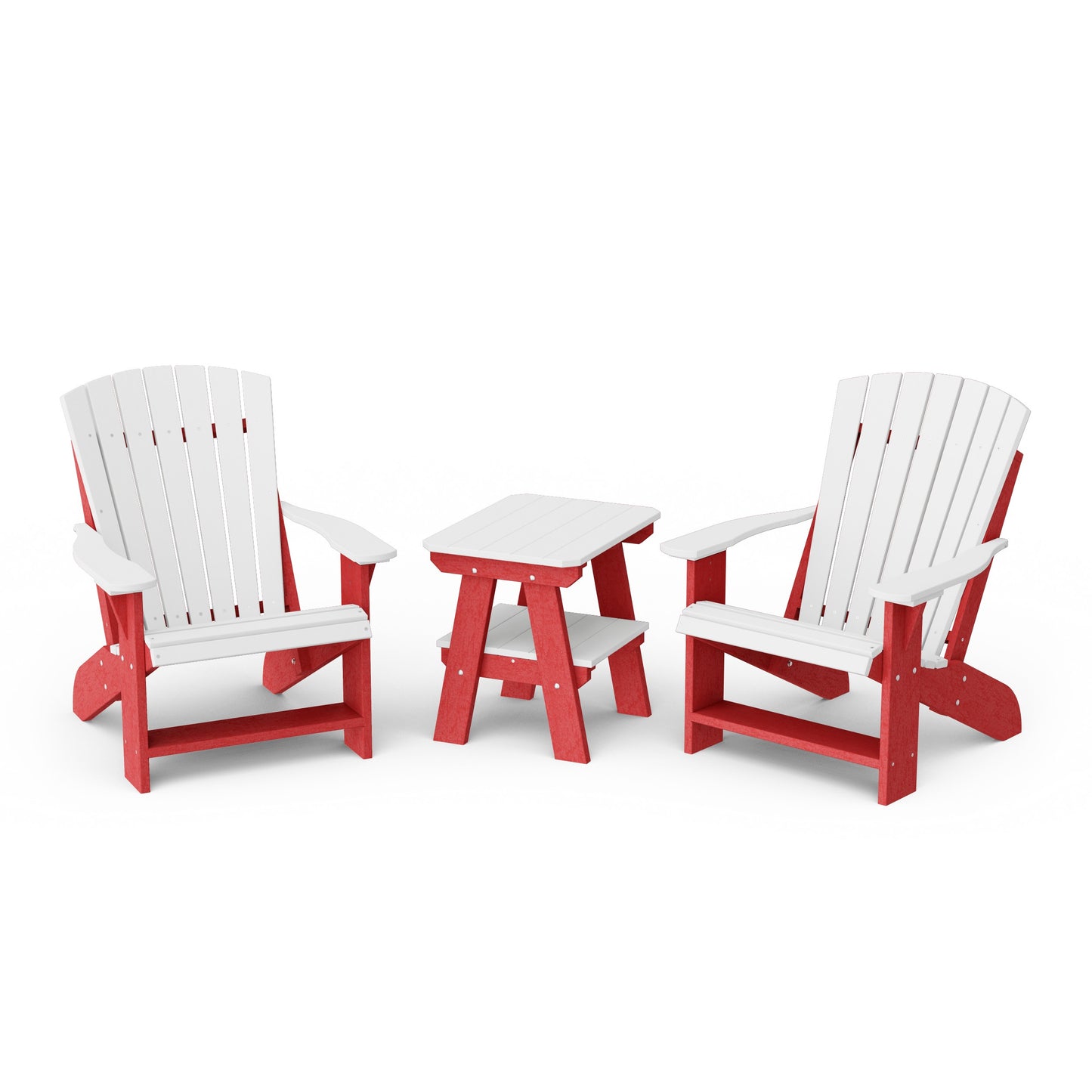Heritage 3-Piece Adirondack Chair Set with Side Table