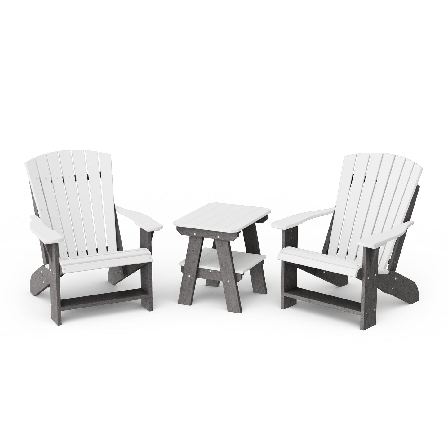 Heritage 3-Piece Adirondack Chair Set with Side Table