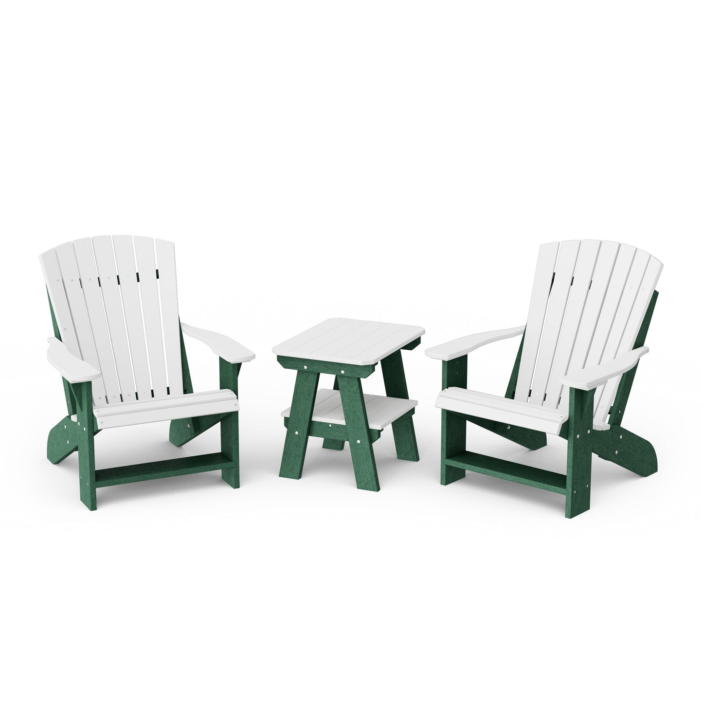Heritage 3-Piece Adirondack Chair Set with Side Table
