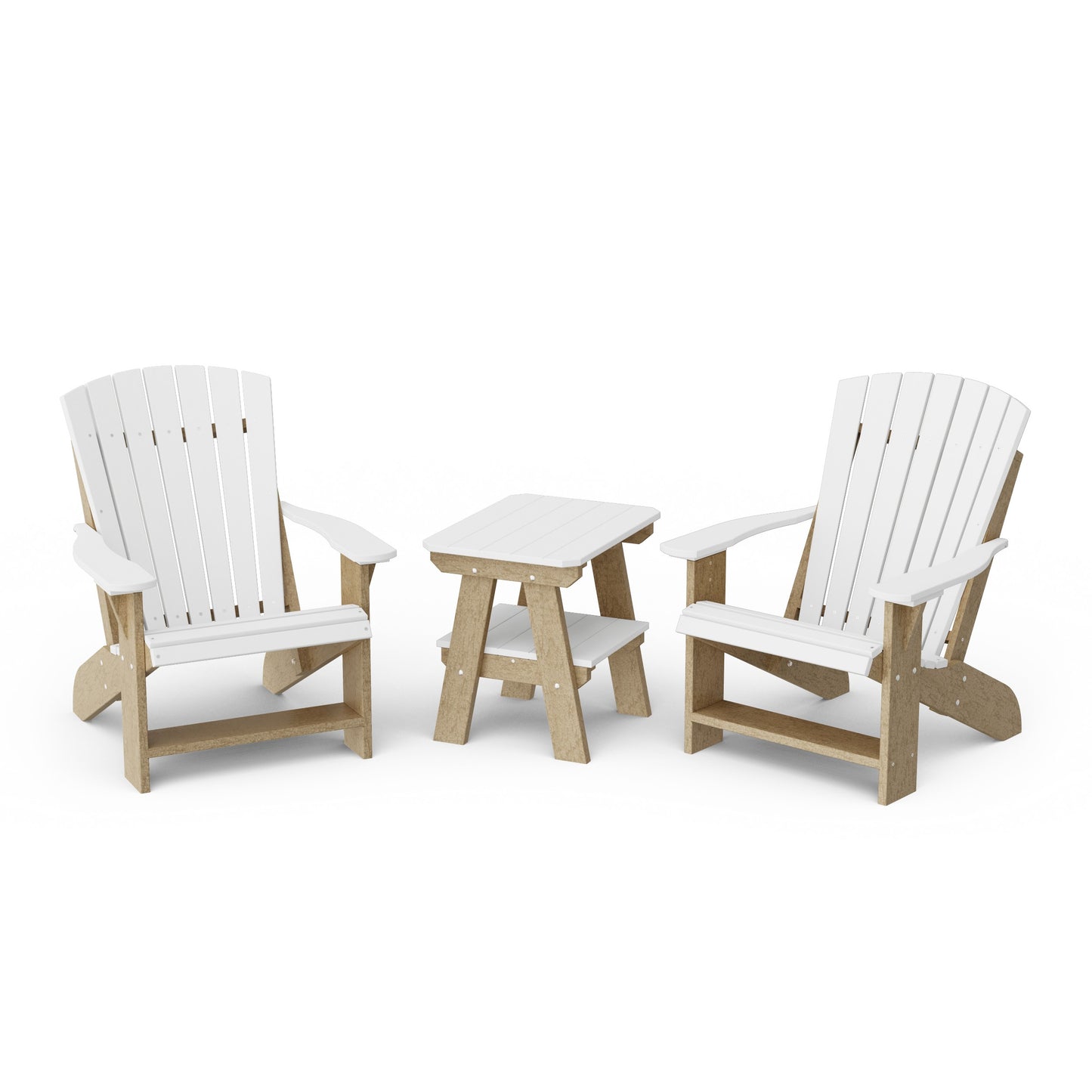 Heritage 3-Piece Adirondack Chair Set with Side Table