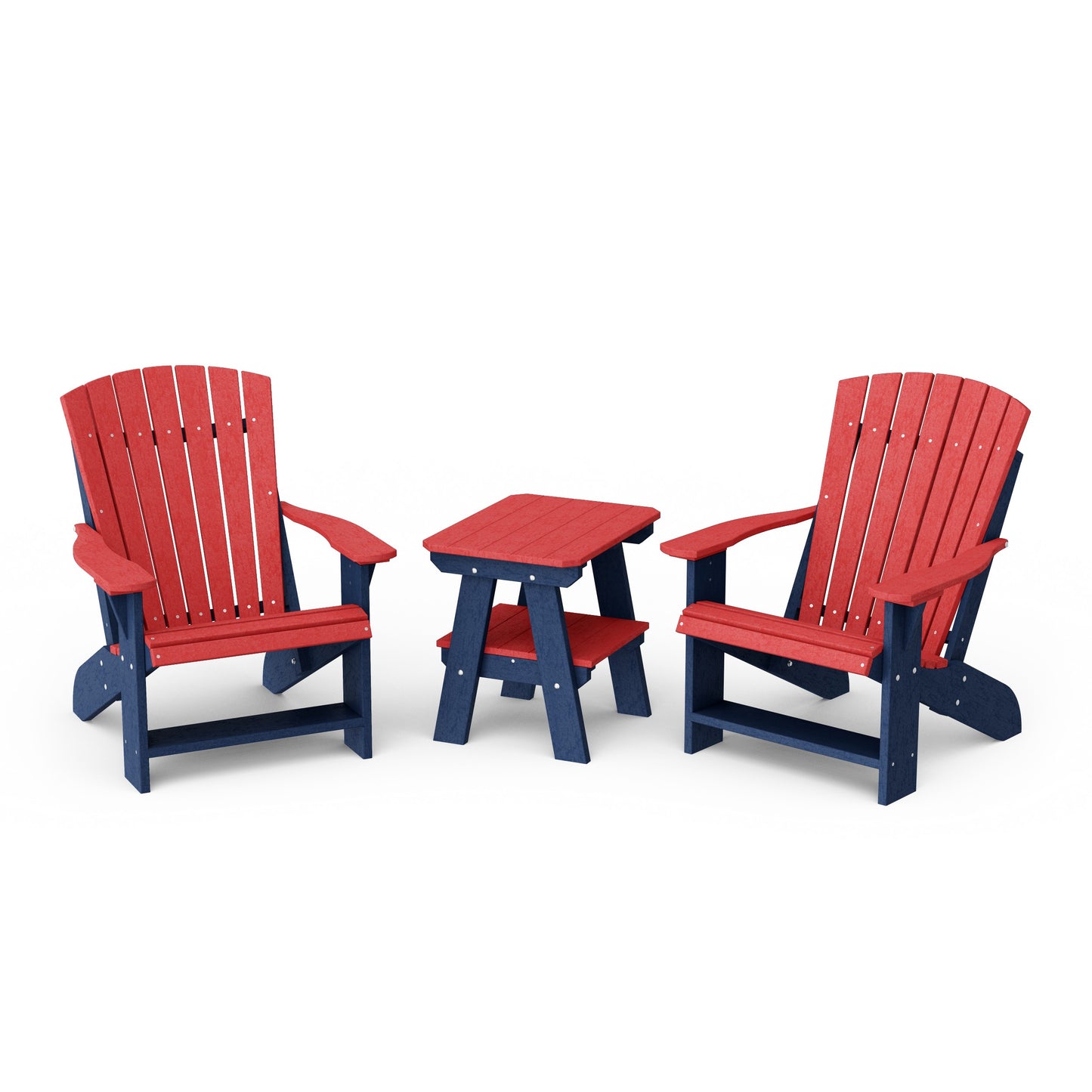 Heritage 3-Piece Adirondack Chair Set with Side Table