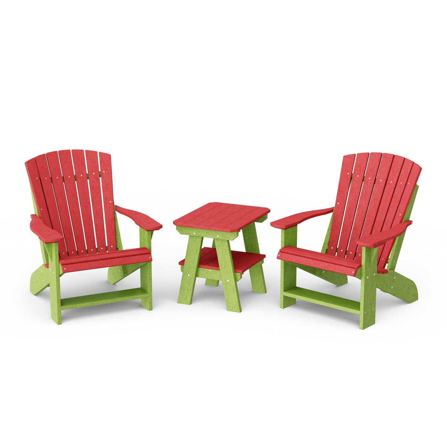 Heritage 3-Piece Adirondack Chair Set with Side Table