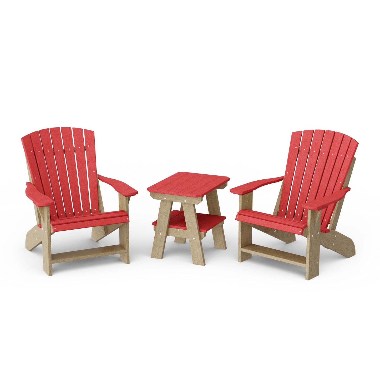 Heritage 3-Piece Adirondack Chair Set with Side Table