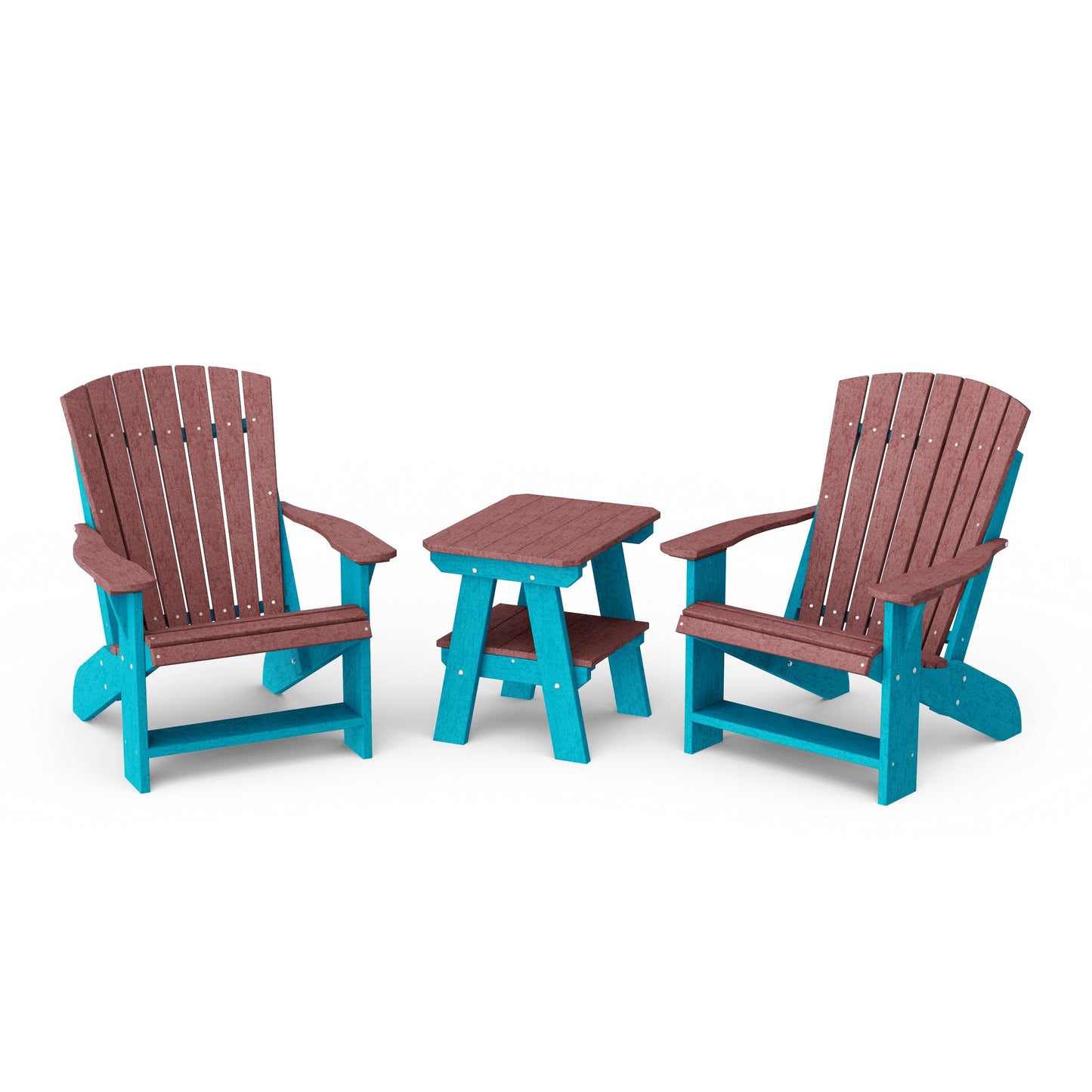 Heritage 3-Piece Adirondack Chair Set with Side Table