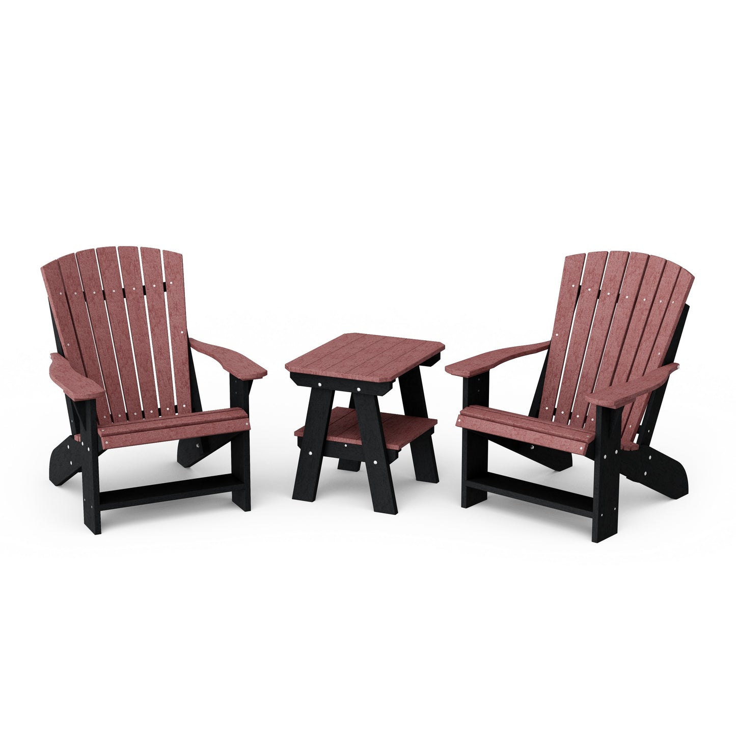 Heritage 3-Piece Adirondack Chair Set with Side Table