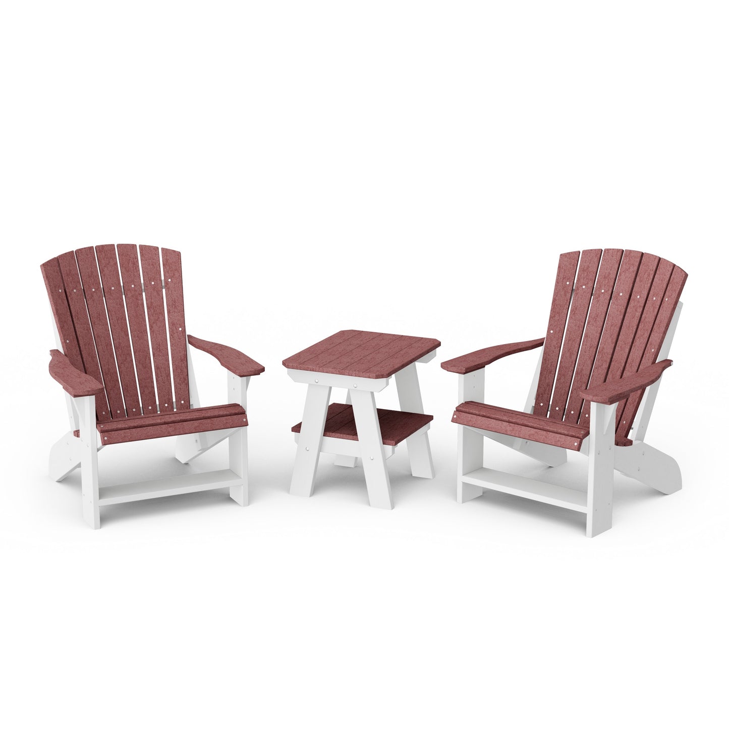 Heritage 3-Piece Adirondack Chair Set with Side Table