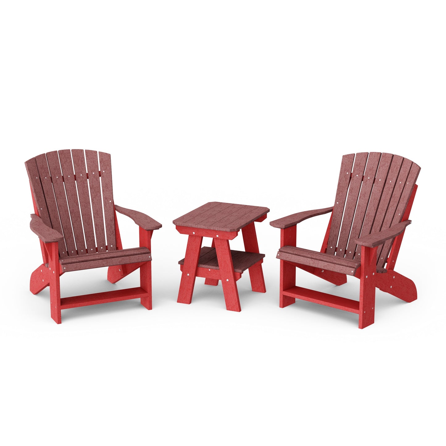 Heritage 3-Piece Adirondack Chair Set with Side Table