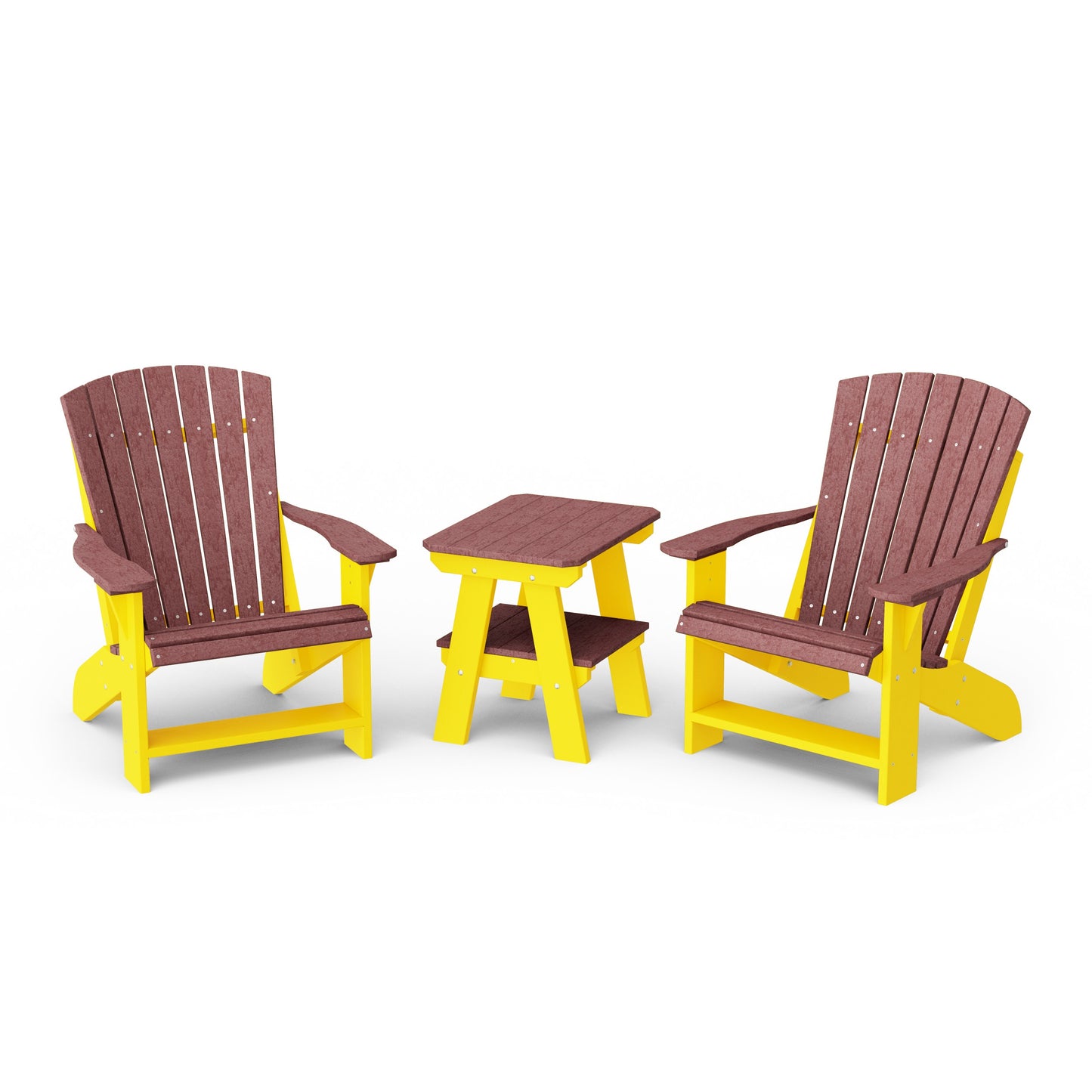 Heritage 3-Piece Adirondack Chair Set with Side Table