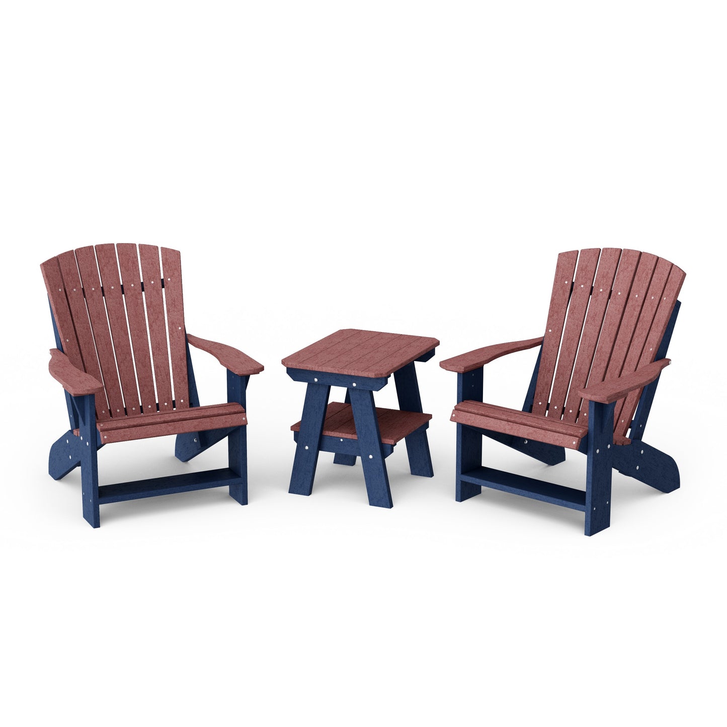 Heritage 3-Piece Adirondack Chair Set with Side Table