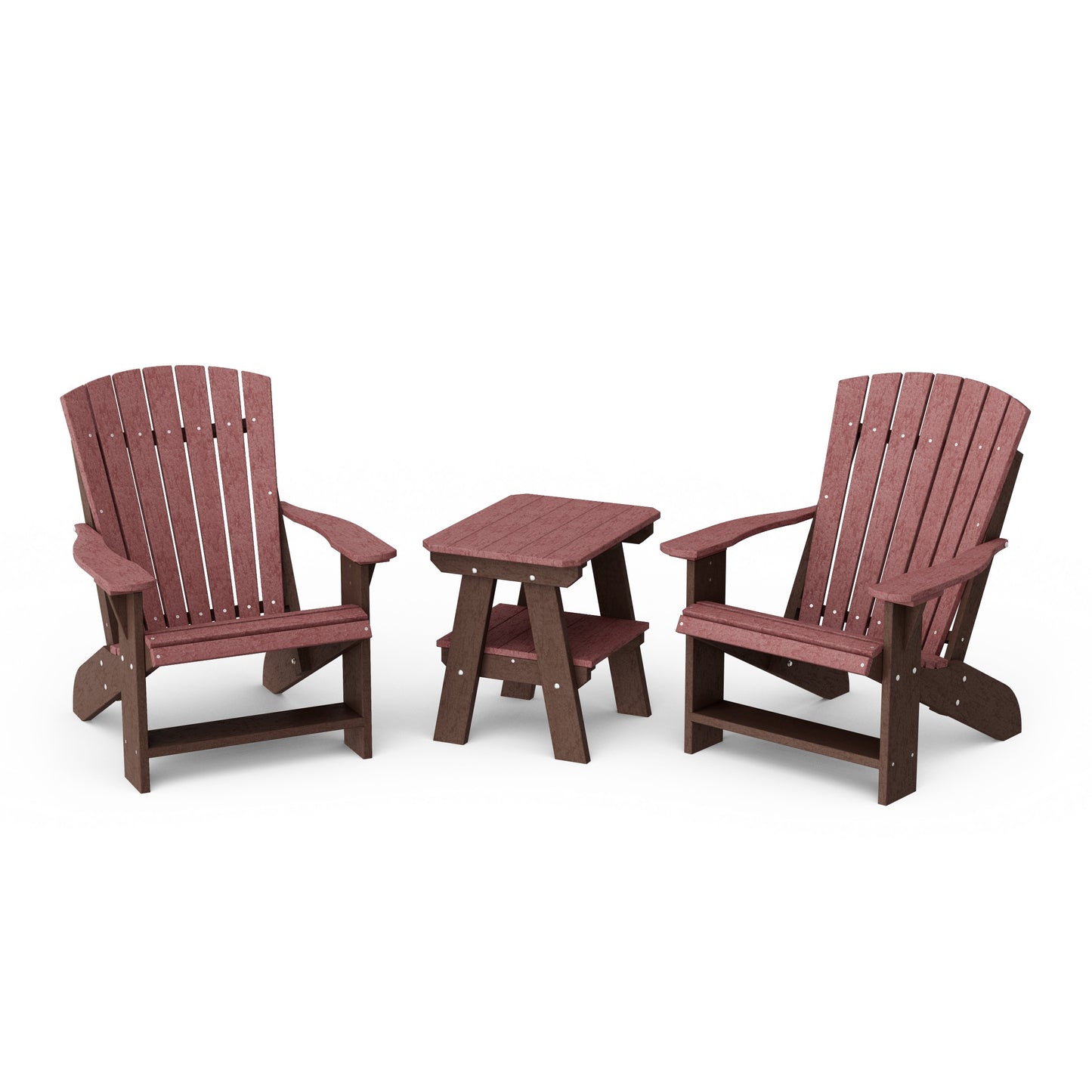 Heritage 3-Piece Adirondack Chair Set with Side Table