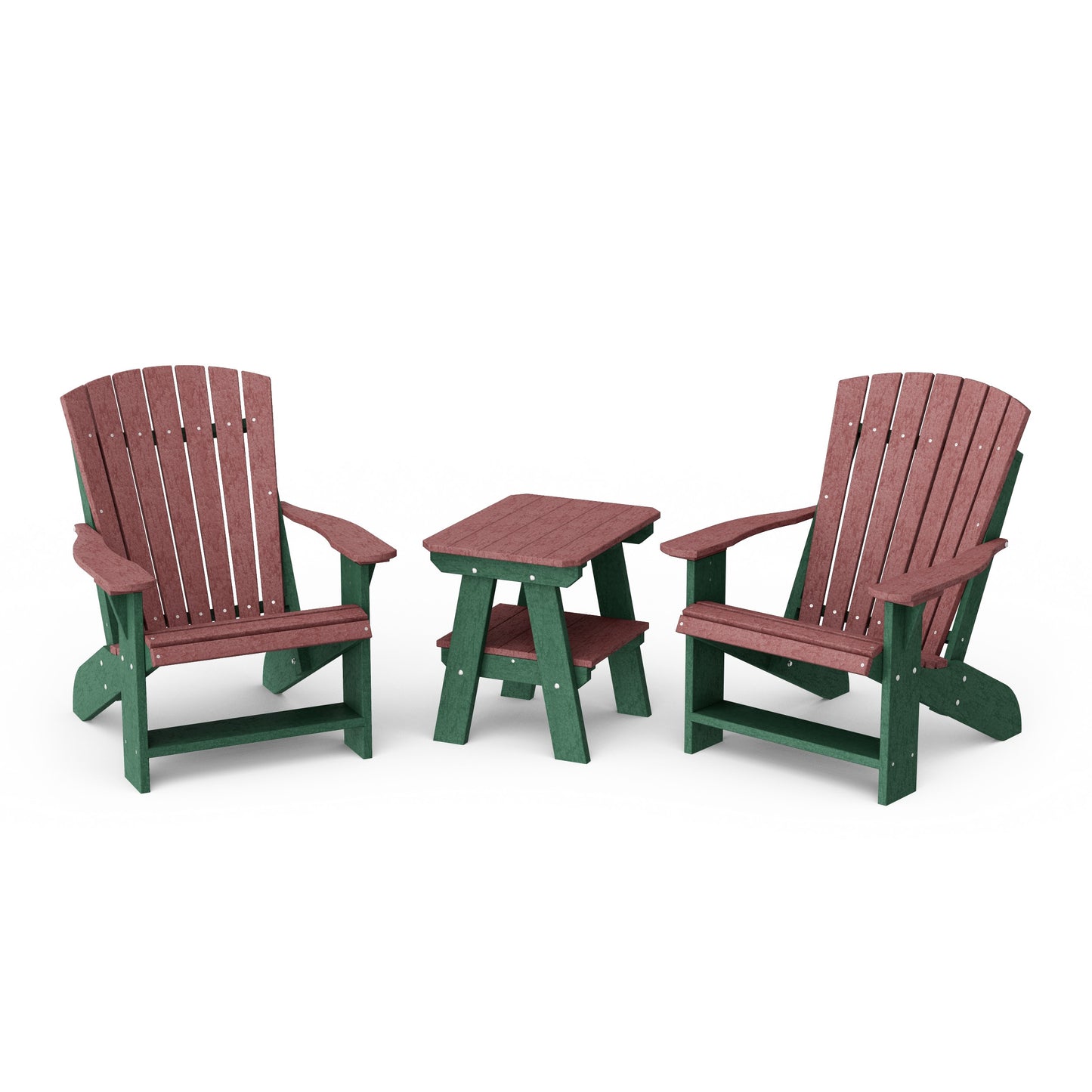 Heritage 3-Piece Adirondack Chair Set with Side Table