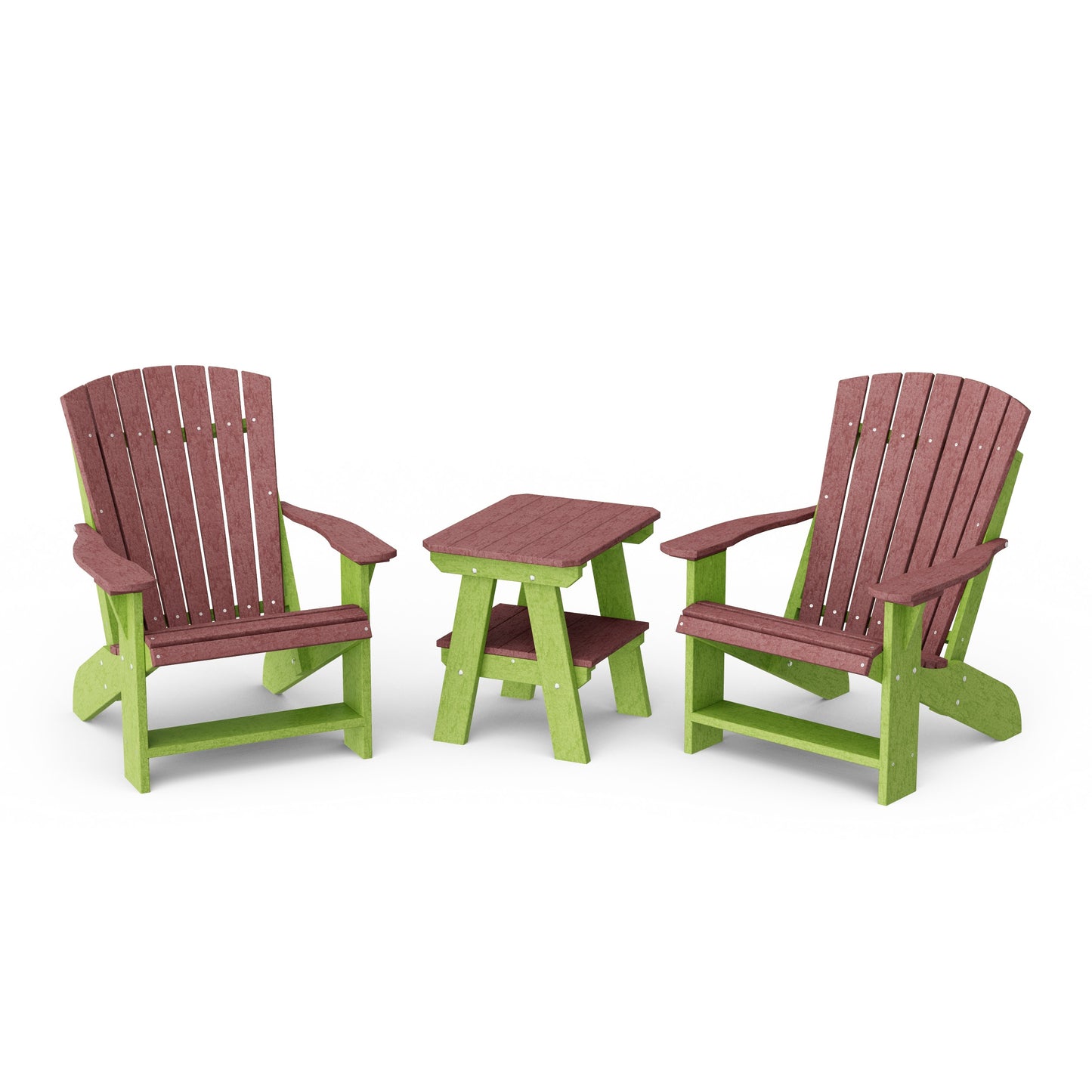 Heritage 3-Piece Adirondack Chair Set with Side Table
