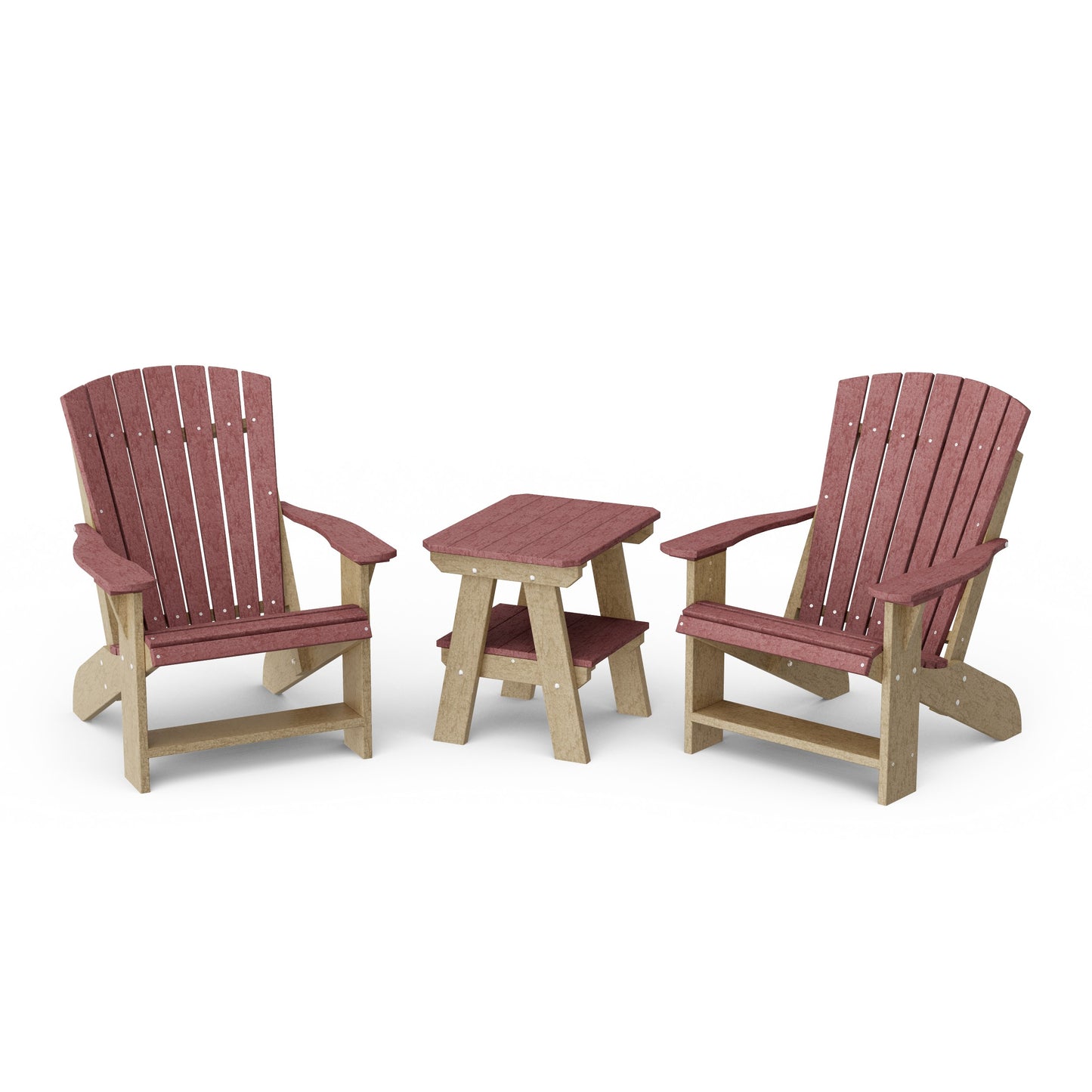 Heritage 3-Piece Adirondack Chair Set with Side Table