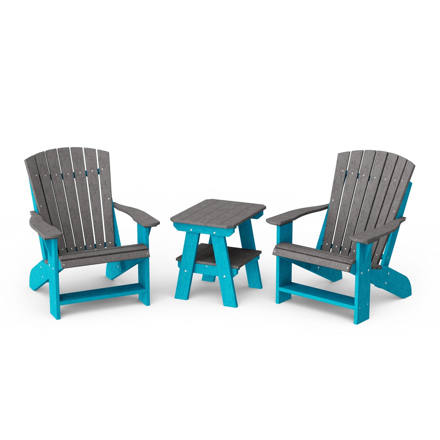 Heritage 3-Piece Adirondack Chair Set with Side Table
