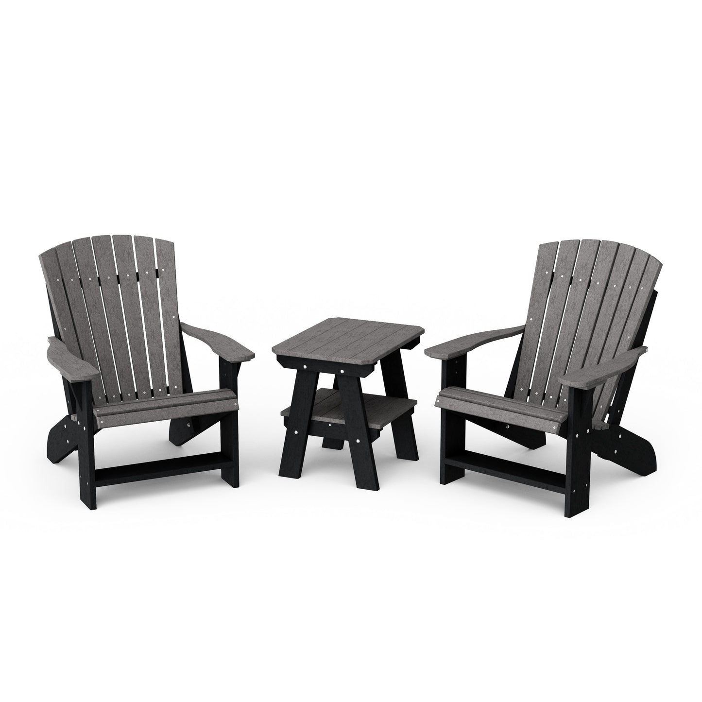 Heritage 3-Piece Adirondack Chair Set with Side Table