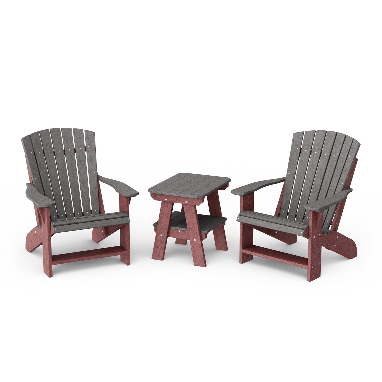 Heritage 3-Piece Adirondack Chair Set with Side Table
