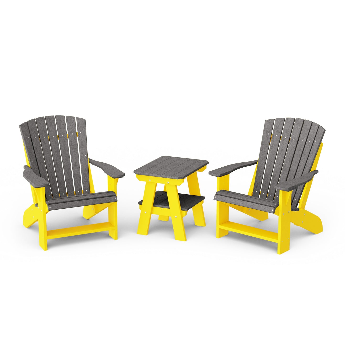 Heritage 3-Piece Adirondack Chair Set with Side Table